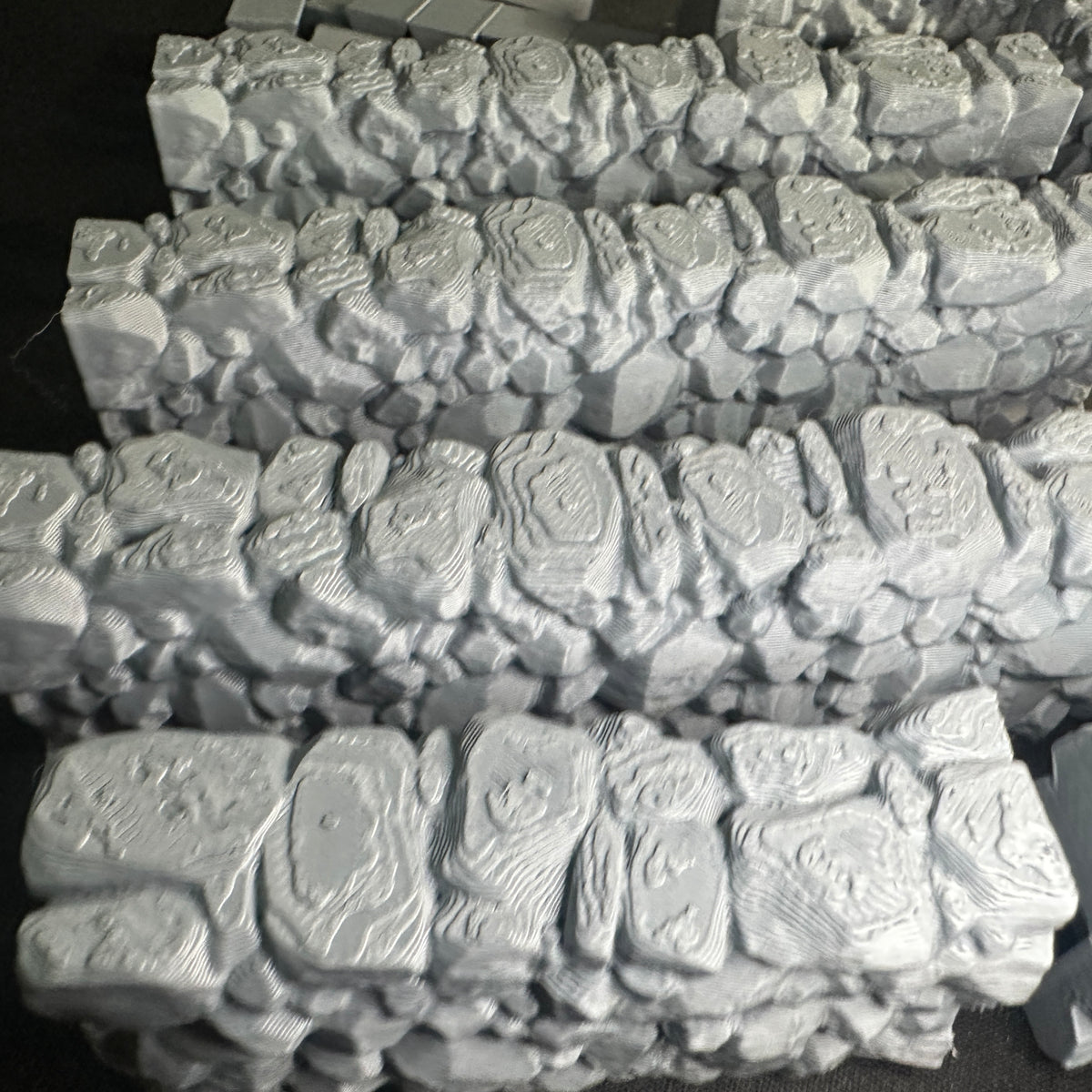 Modular Stone Fence Wall Set 1/32 Scale Toy Soldiers Civil Revolutionary World Wars 3D Accessory