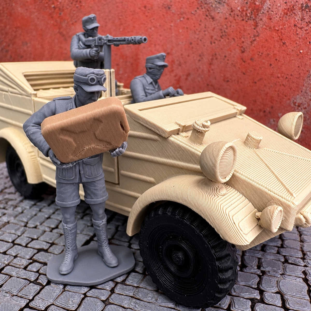 WW2 Afrika Korps Kubelwagen Set3D Printed 1/32 Scale War Vehicle