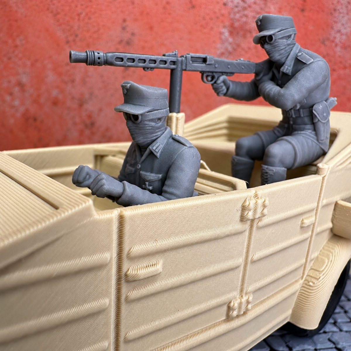 WW2 Afrika Korps Kubelwagen Set3D Printed 1/32 Scale War Vehicle