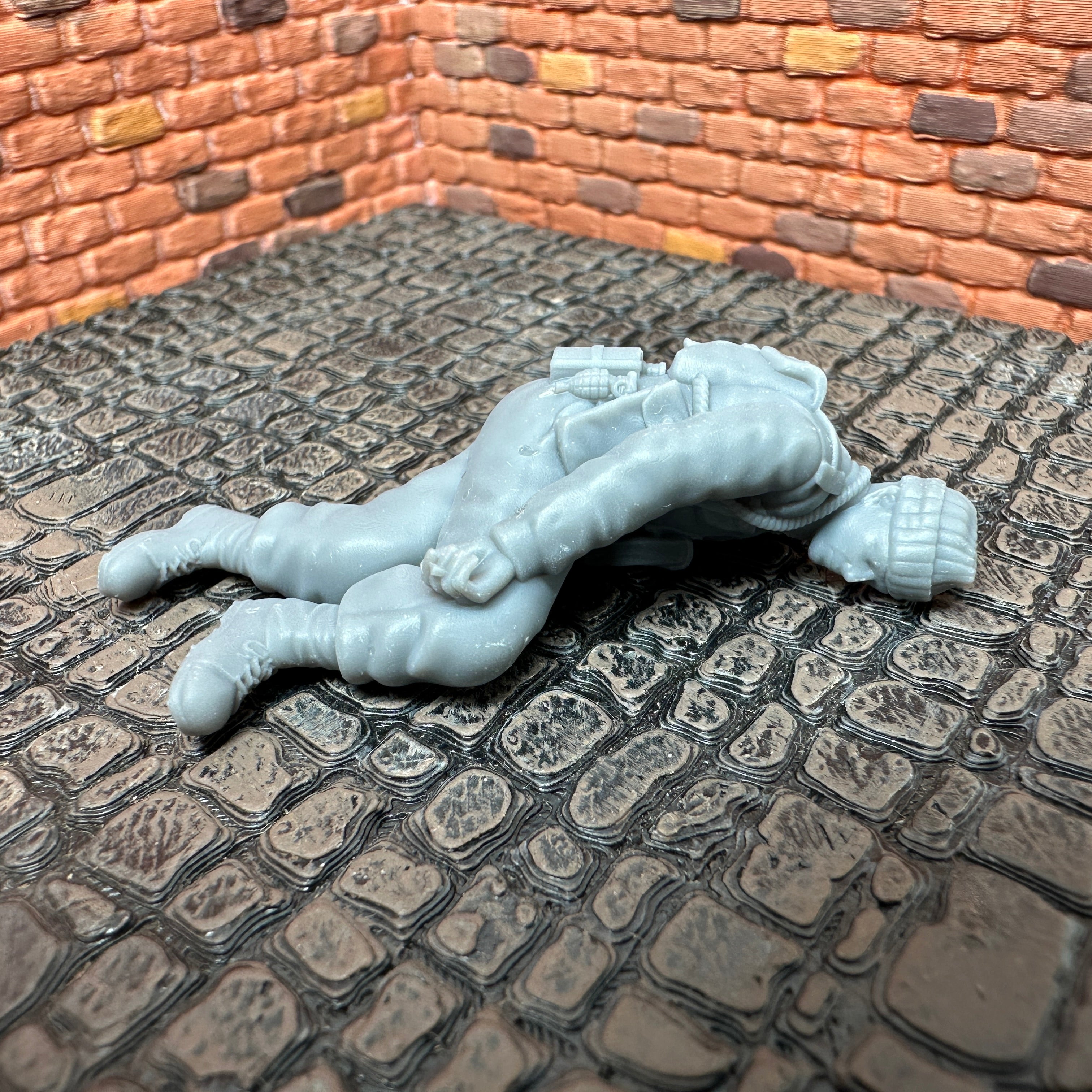WW2 British Commando Dead 1/32 Scale Toy Soldier Wargaming Figure
