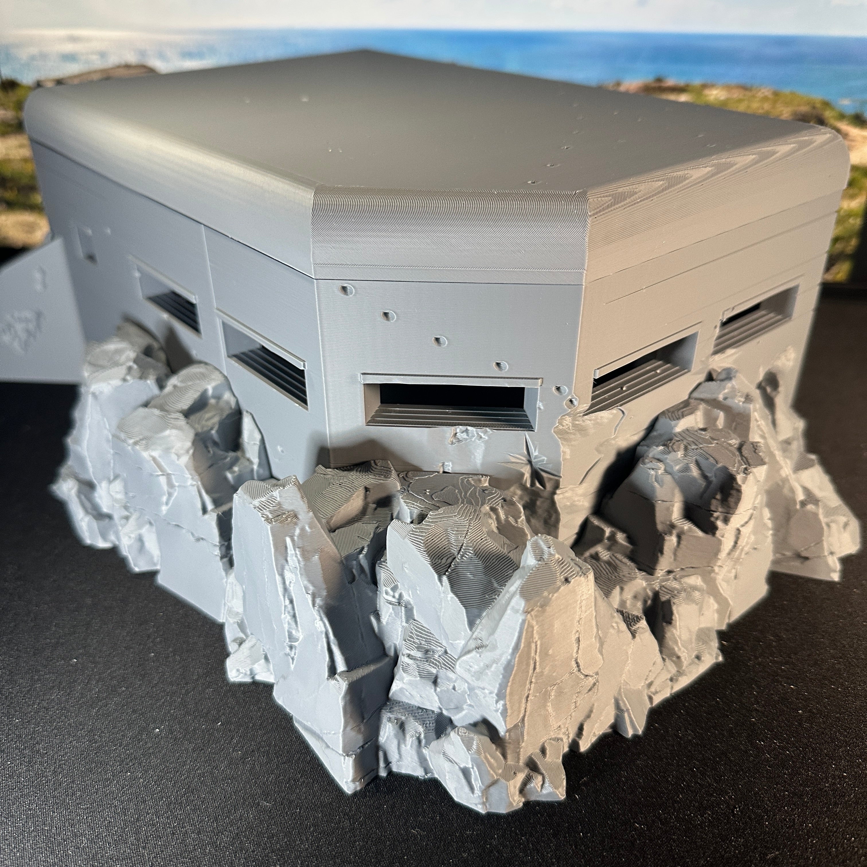 DeHelmsman WW2 Coastal Defense Bunker D 1/32 Scale Model Diorama Terrain Wargaming Figure Accessory