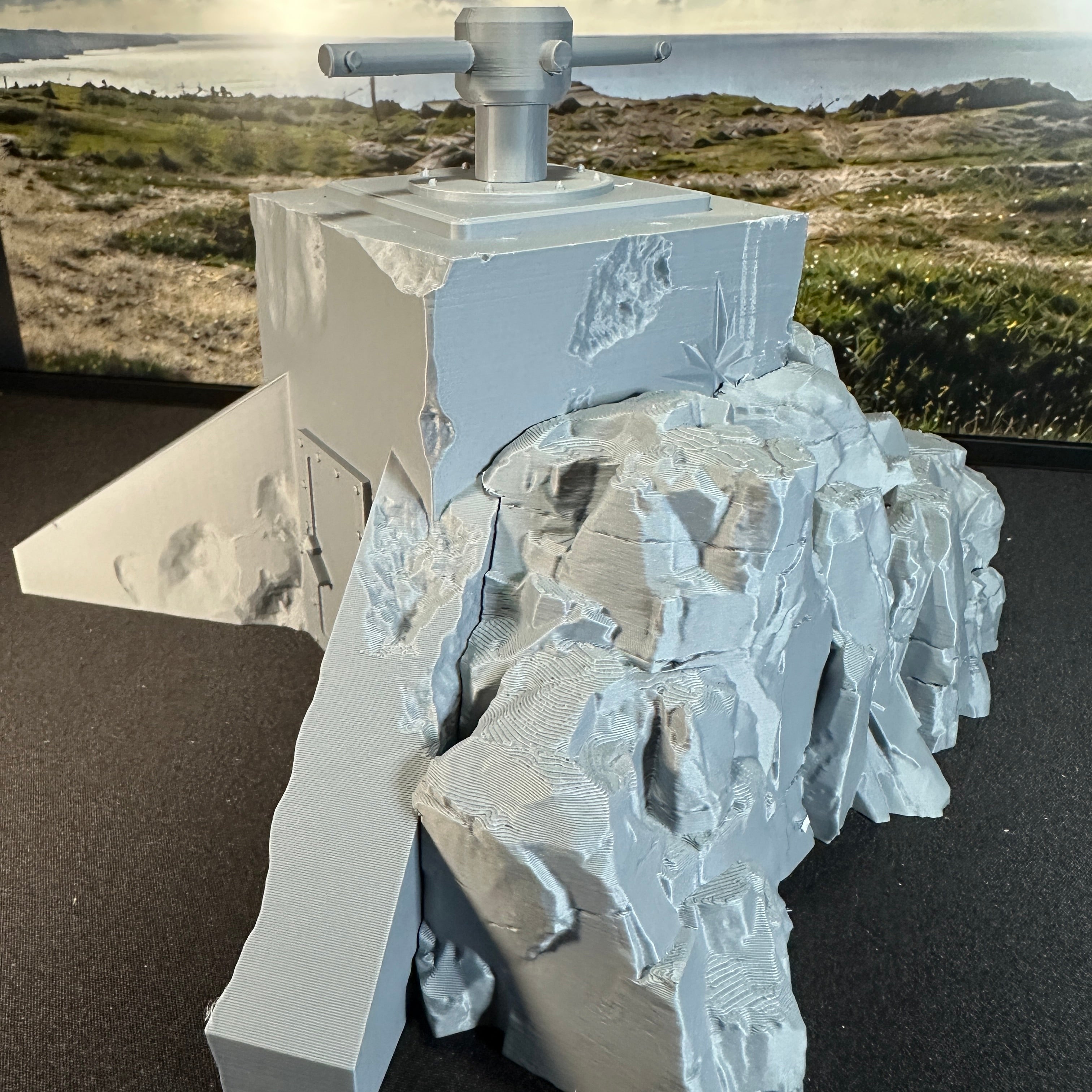 DeHelmsman WW2 Coastal Defense Bunker Range Finder 1/32 Scale Model Diorama Terrain Wargaming Figure Accessory