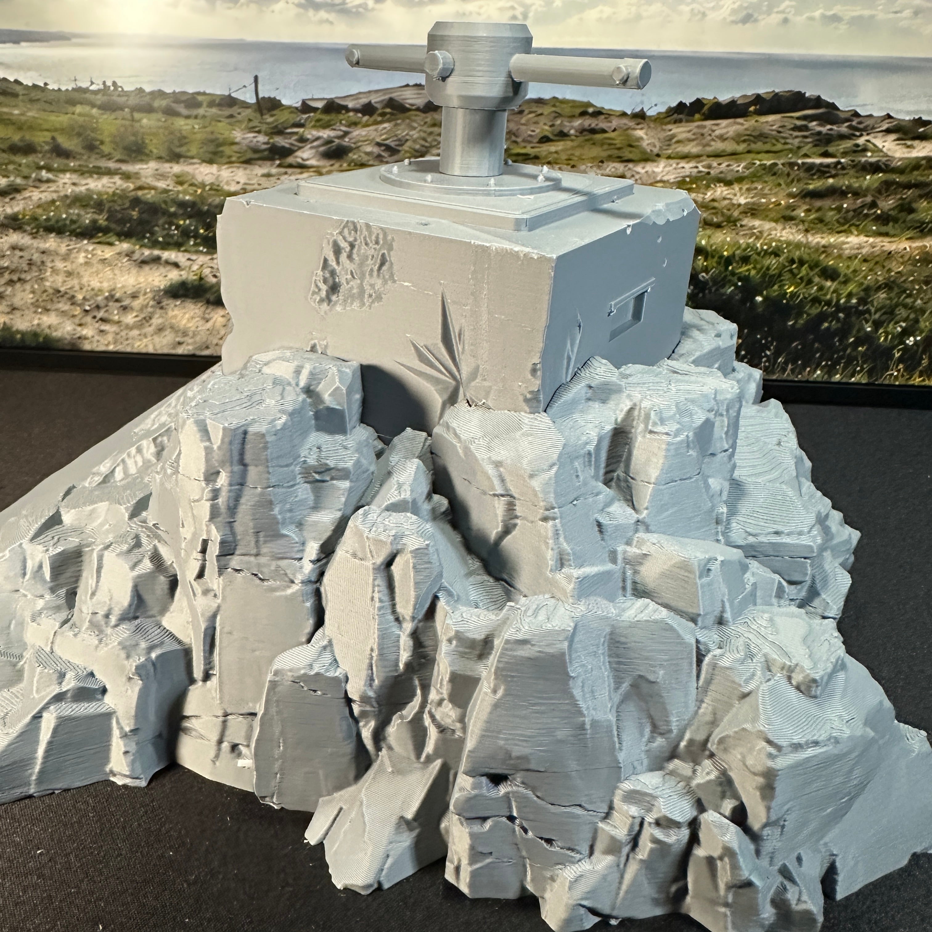 DeHelmsman WW2 Coastal Defense Bunker Range Finder 1/32 Scale Model Diorama Terrain Wargaming Figure Accessory