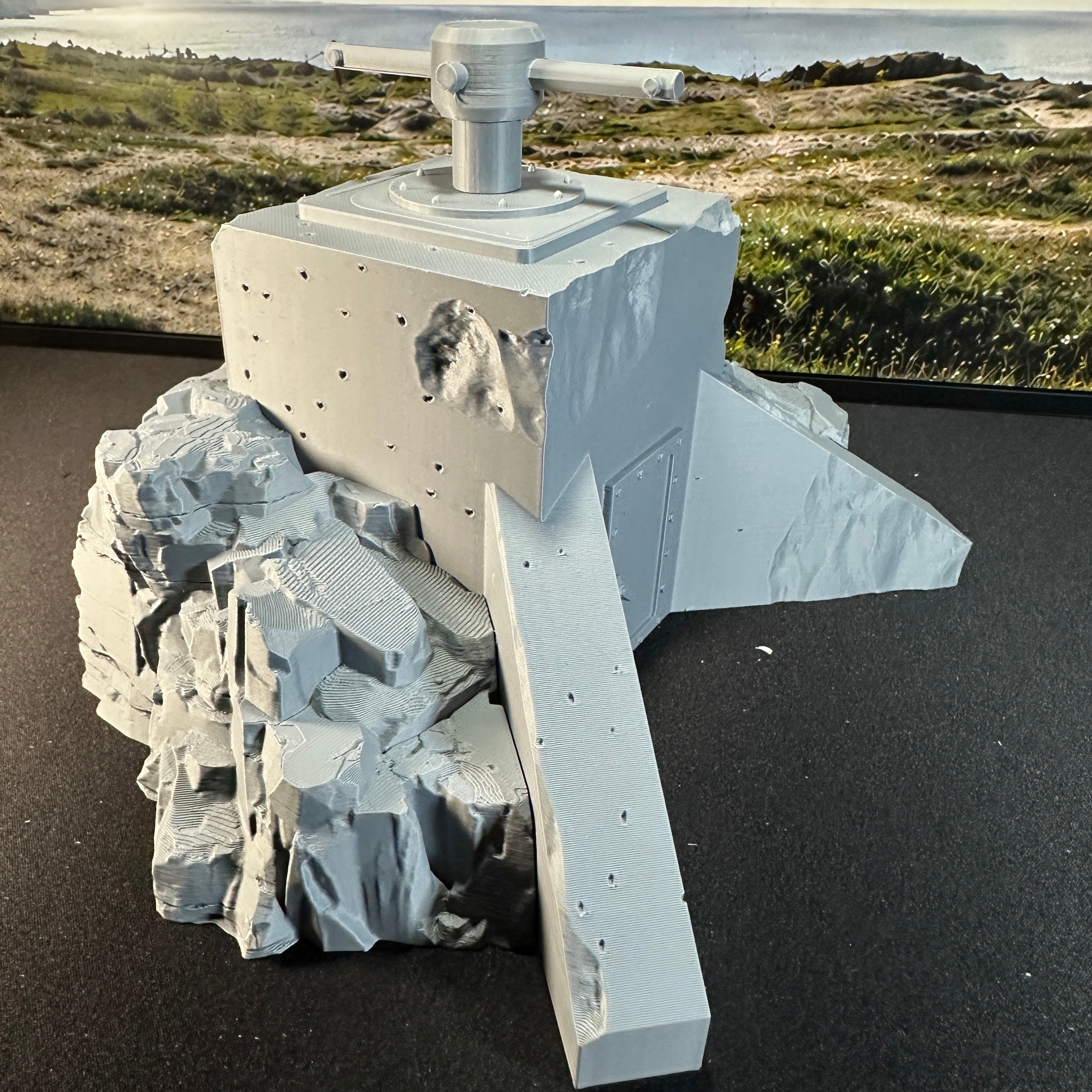 DeHelmsman WW2 Coastal Defense Bunker Range Finder 1/32 Scale Model Diorama Terrain Wargaming Figure Accessory