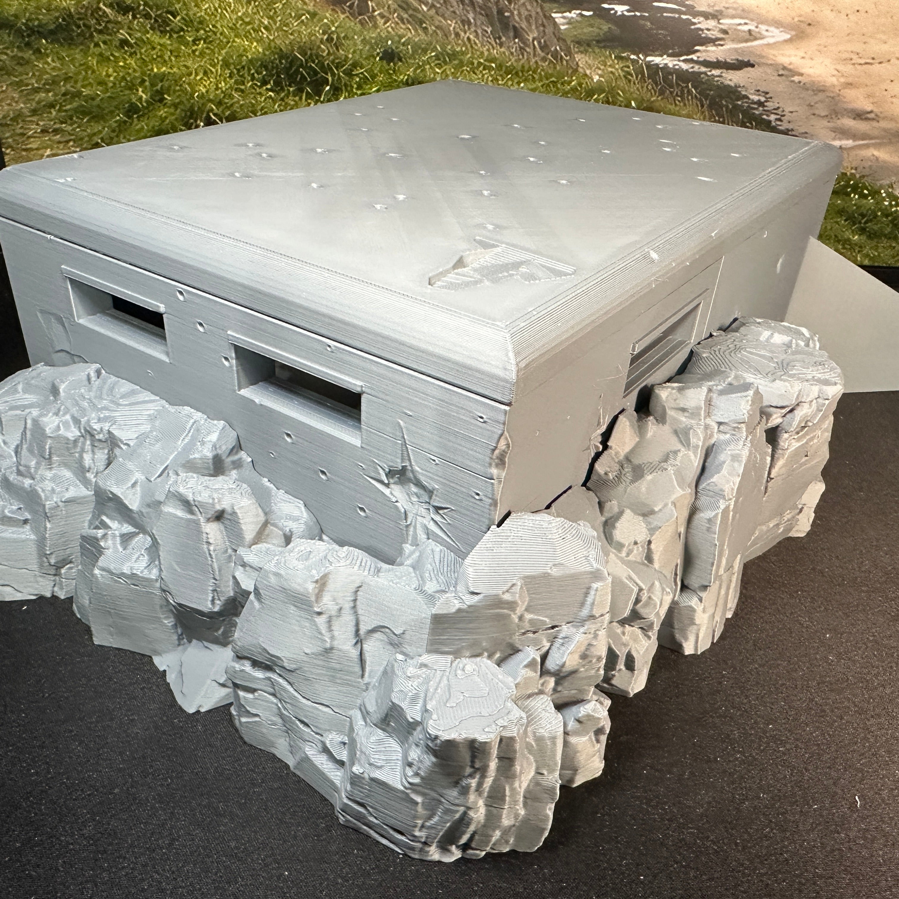 DeHelmsman WW2 Coastal Defense Bunker A 1/32 Scale Model Diorama Terrain Wargaming Figure Accessory
