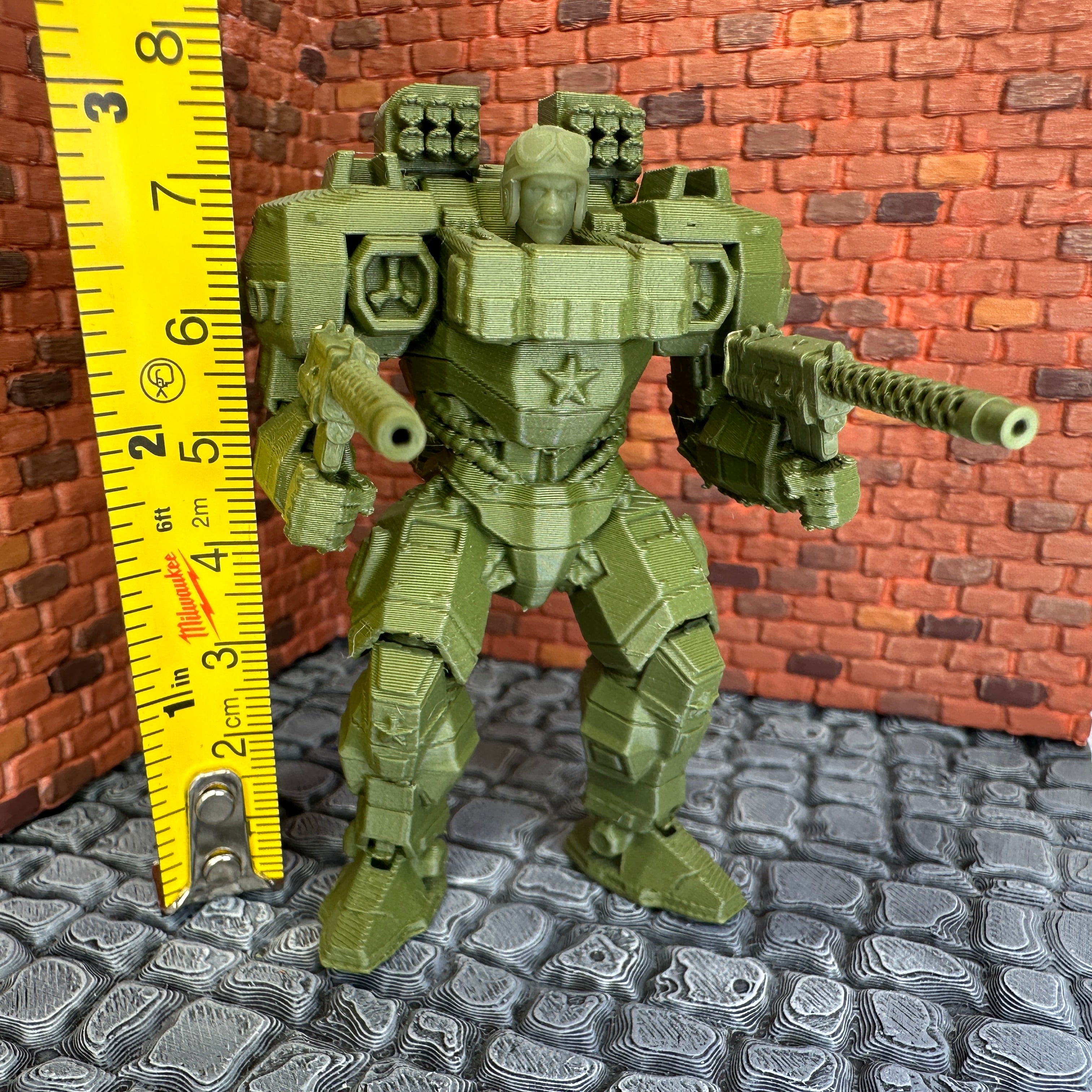 WW2 American Tanker MECH 1/32 Scale Toy Soldier Wargaming Figure