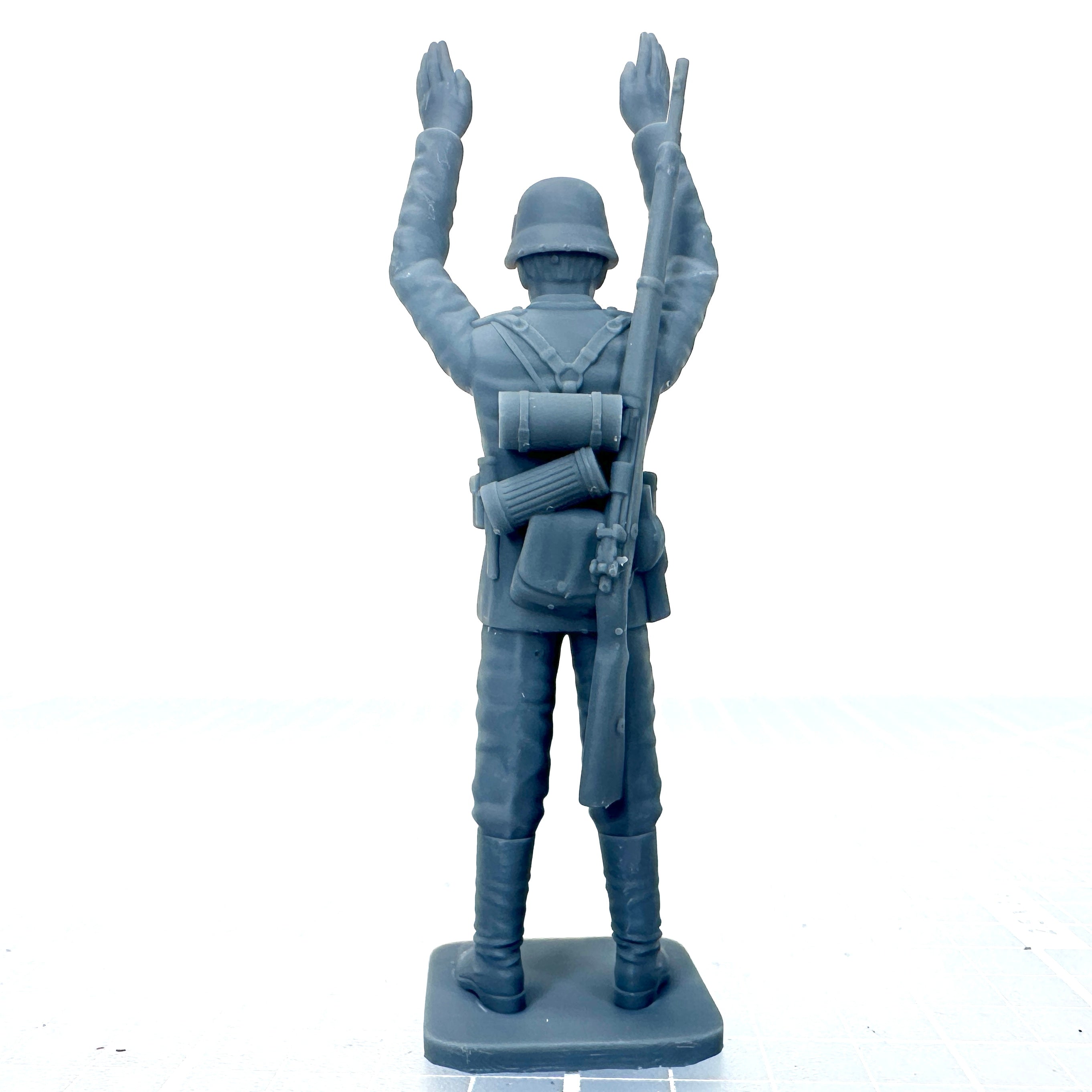 WW2 German Soldier Hands Up Surrendering