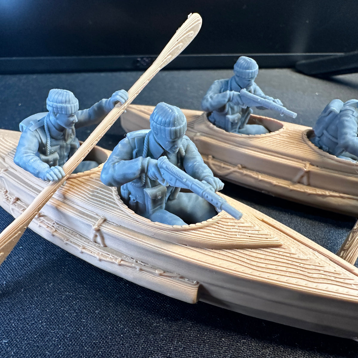 WW2 British Commando Cockleshell Kayak Set 1/32 Scale Toy Soldier Wargaming Figure