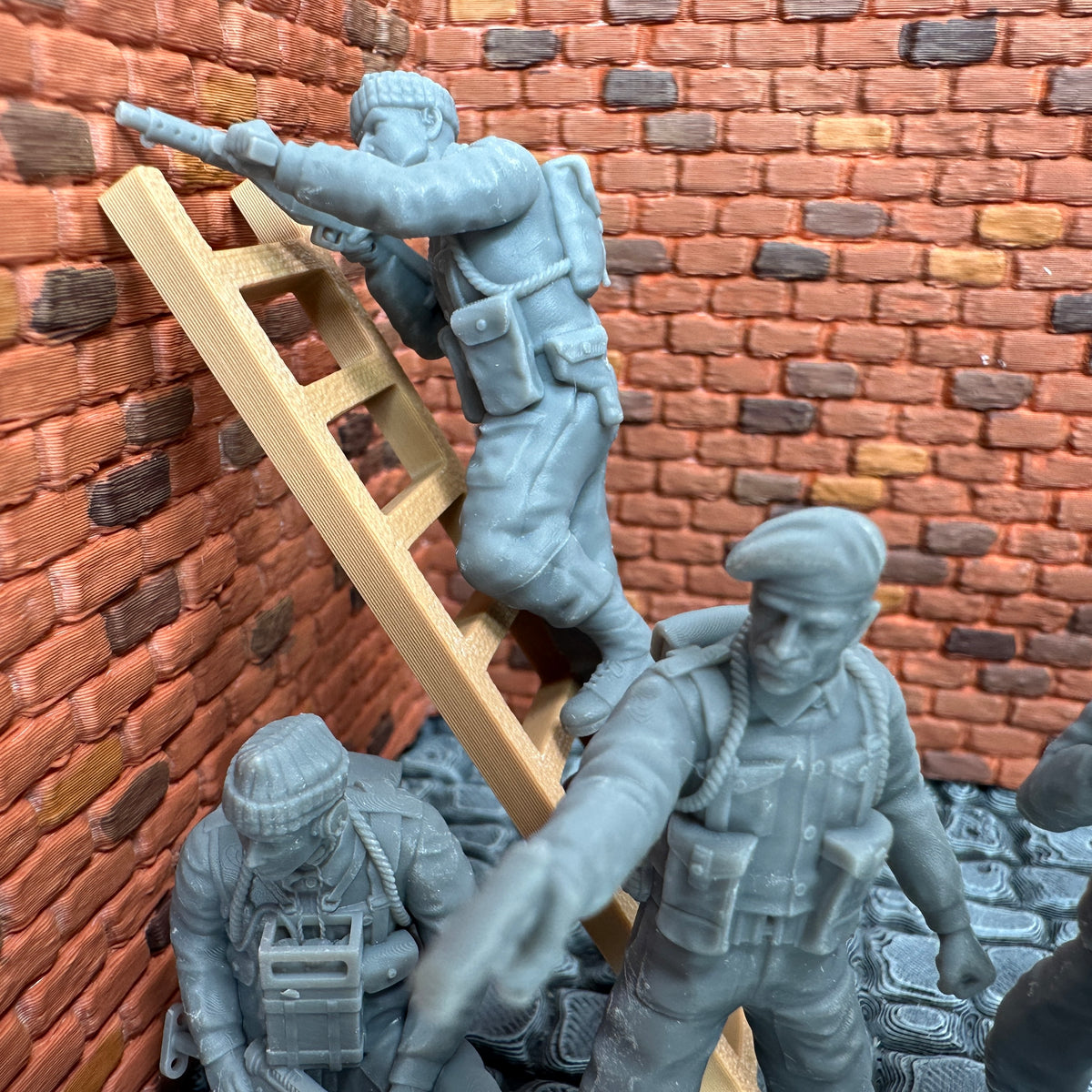 WW2 British Commando Set #2 1/32 Scale Toy Soldier Wargaming Figures