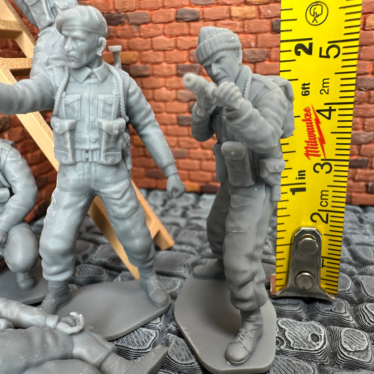 WW2 British Commando Set #2 1/32 Scale Toy Soldier Wargaming Figures