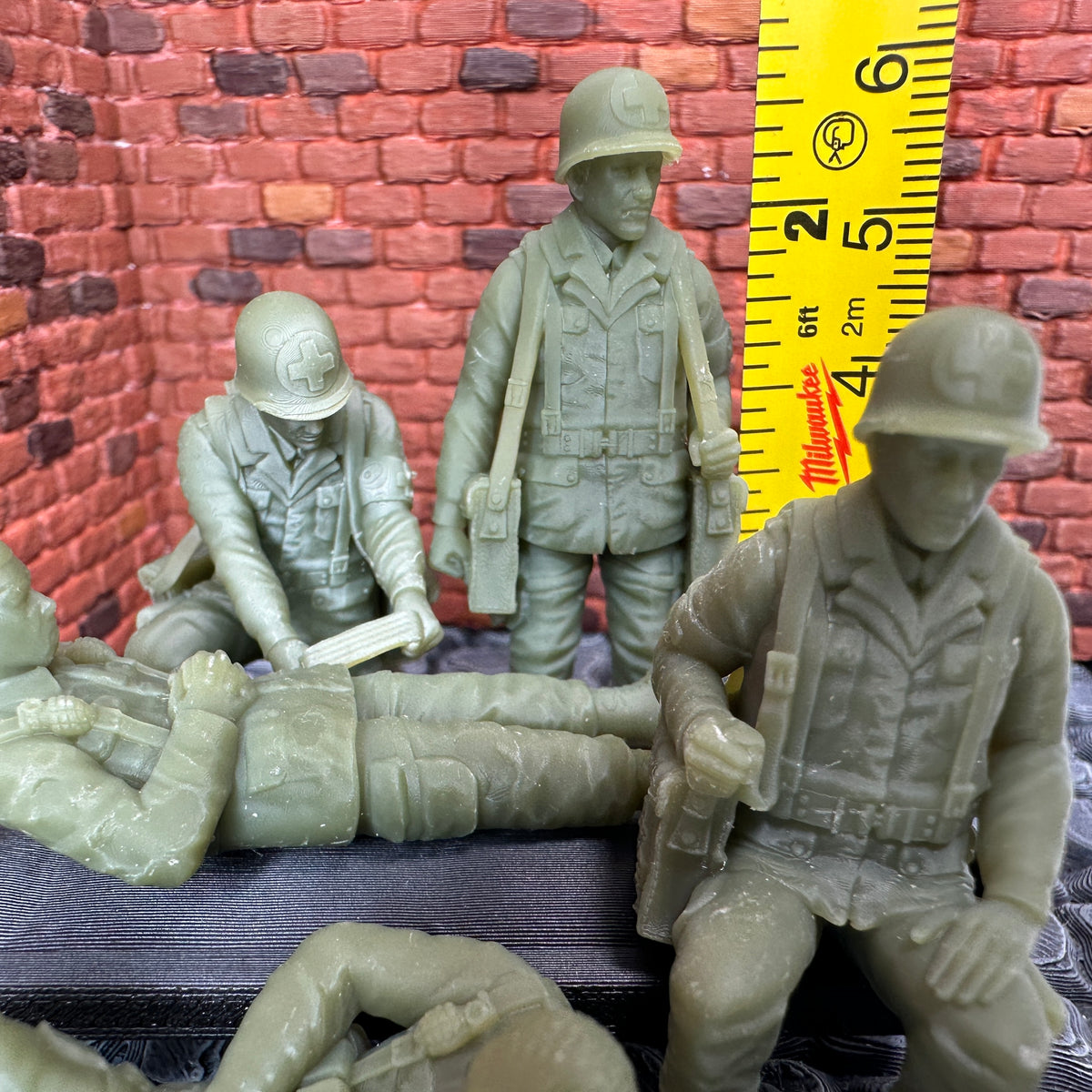 WW2 American Medical Set 1/32 Scale Toy Soldiers Wargaming Figures