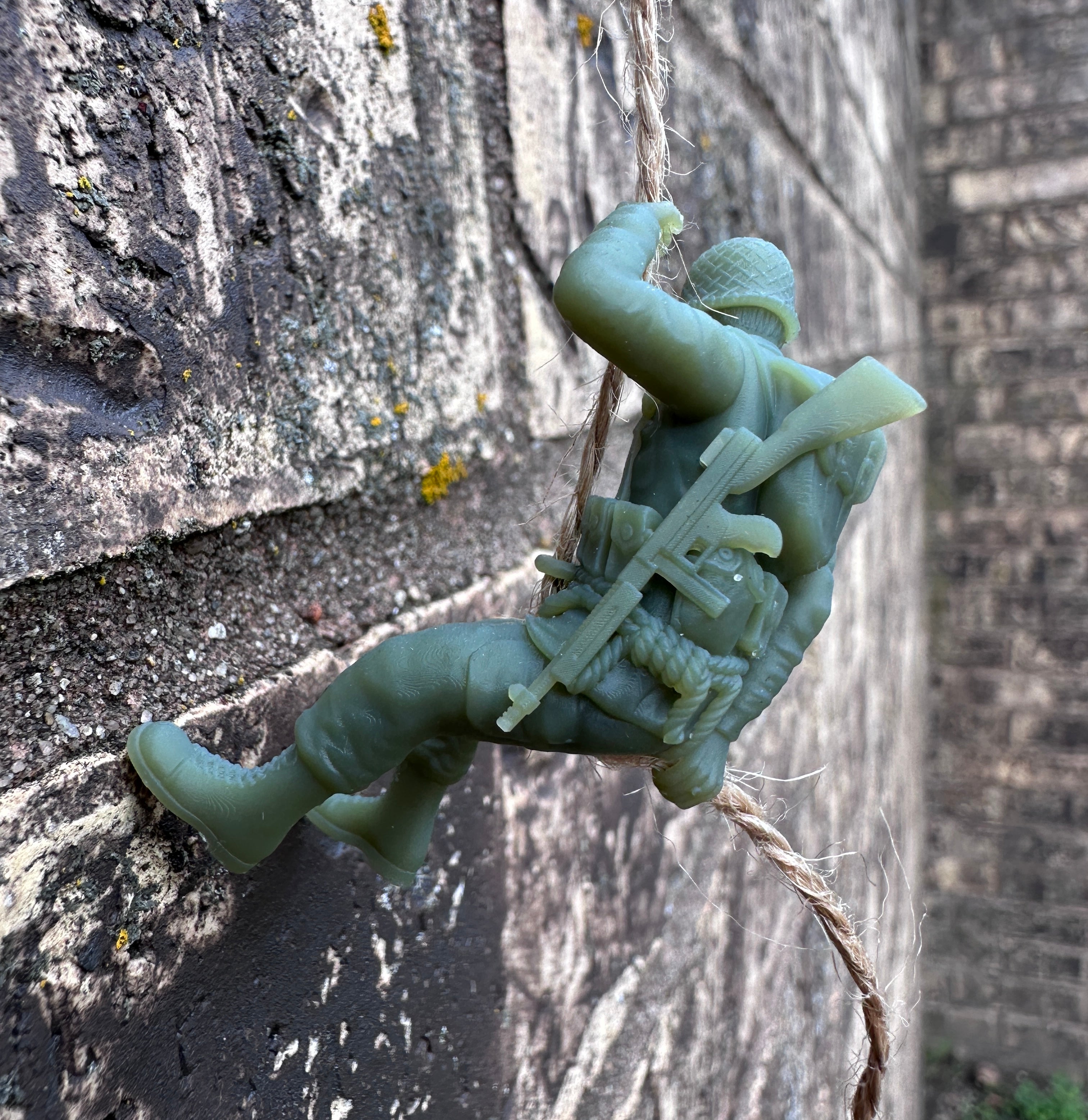 WW2 American Soldier Rappelling