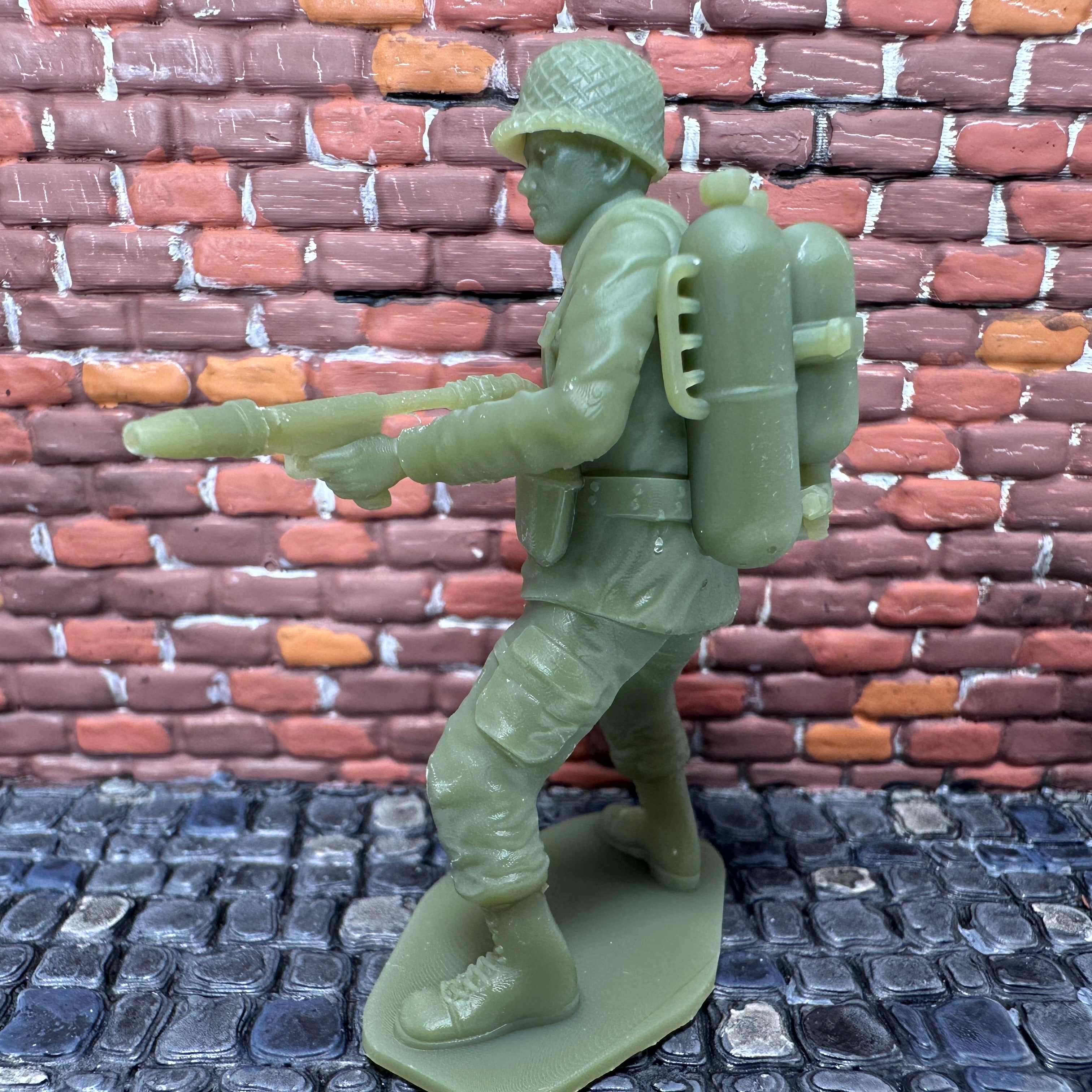 American Soldier with Flame Thrower