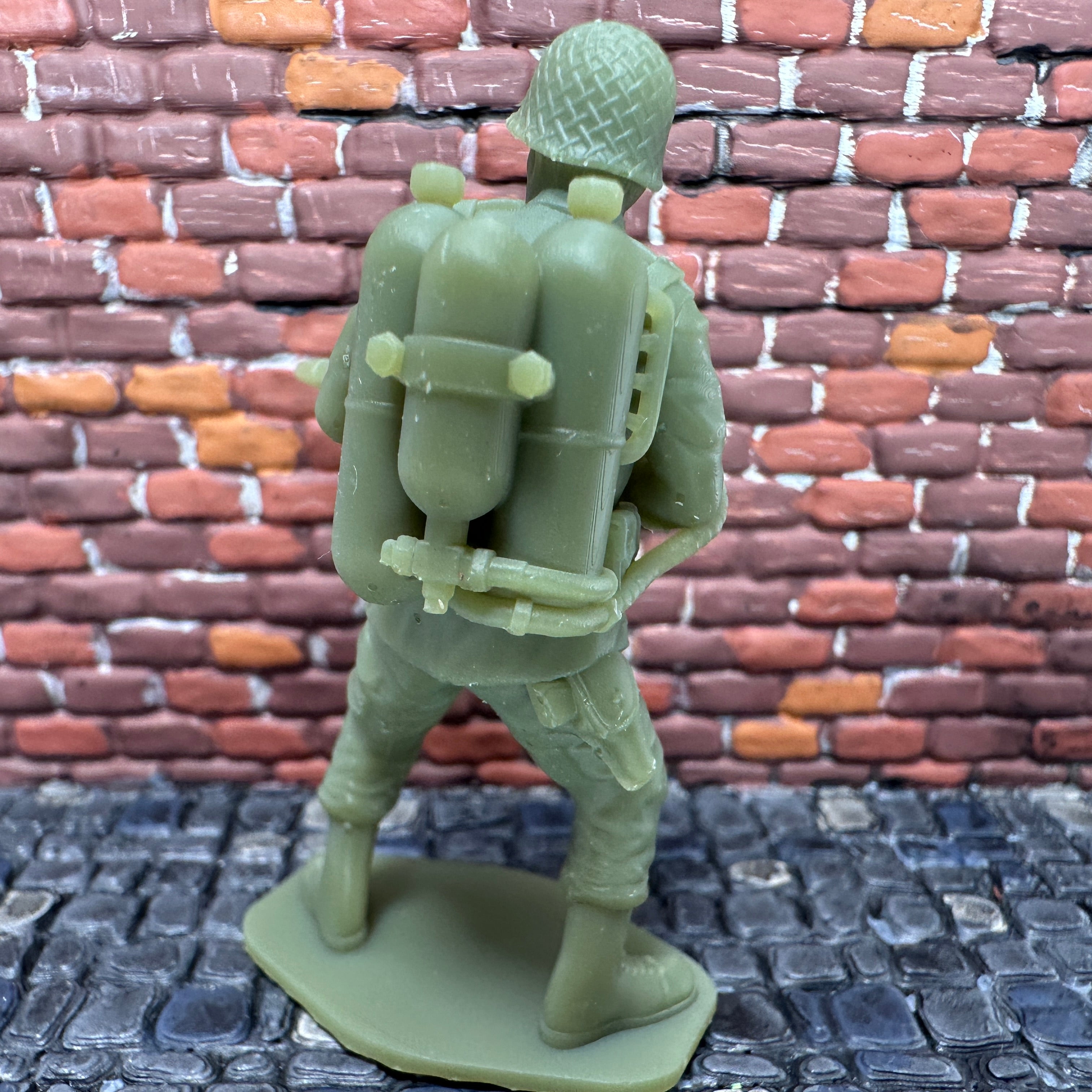 American Soldier with Flame Thrower