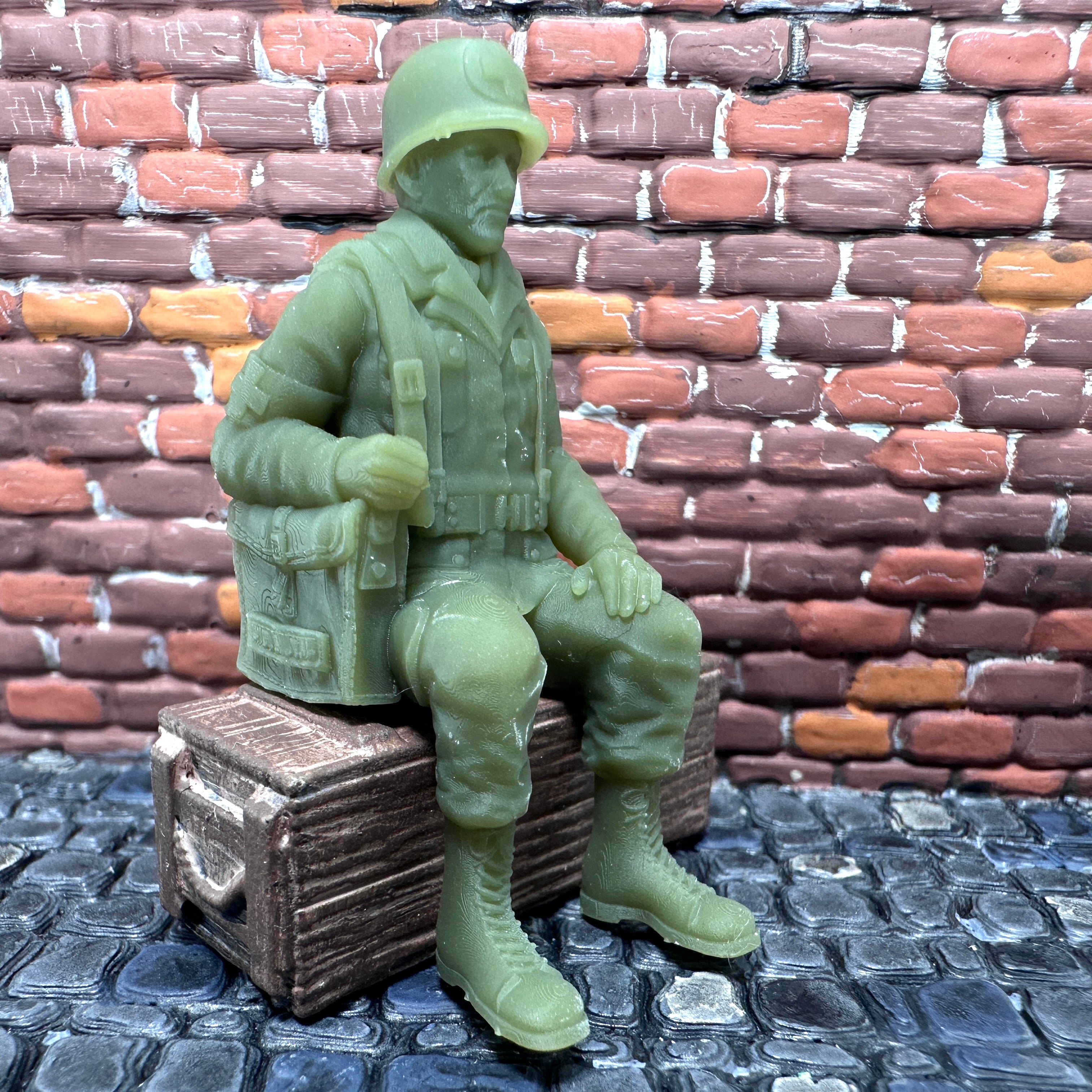 WW2 American Medic Sitting