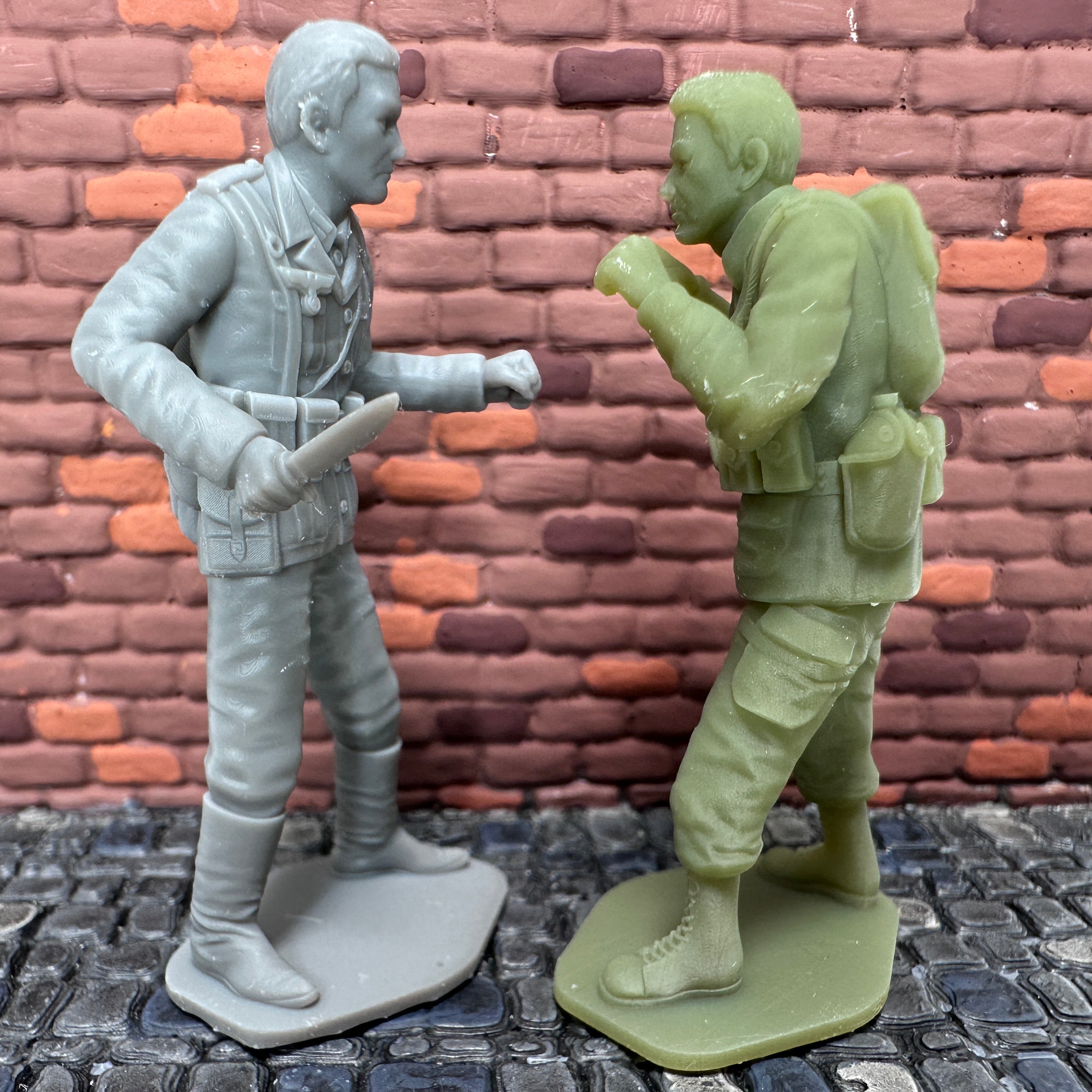 WW2 American vs German Hand Combat Set #2 Toy Soldier 1/32 Scale