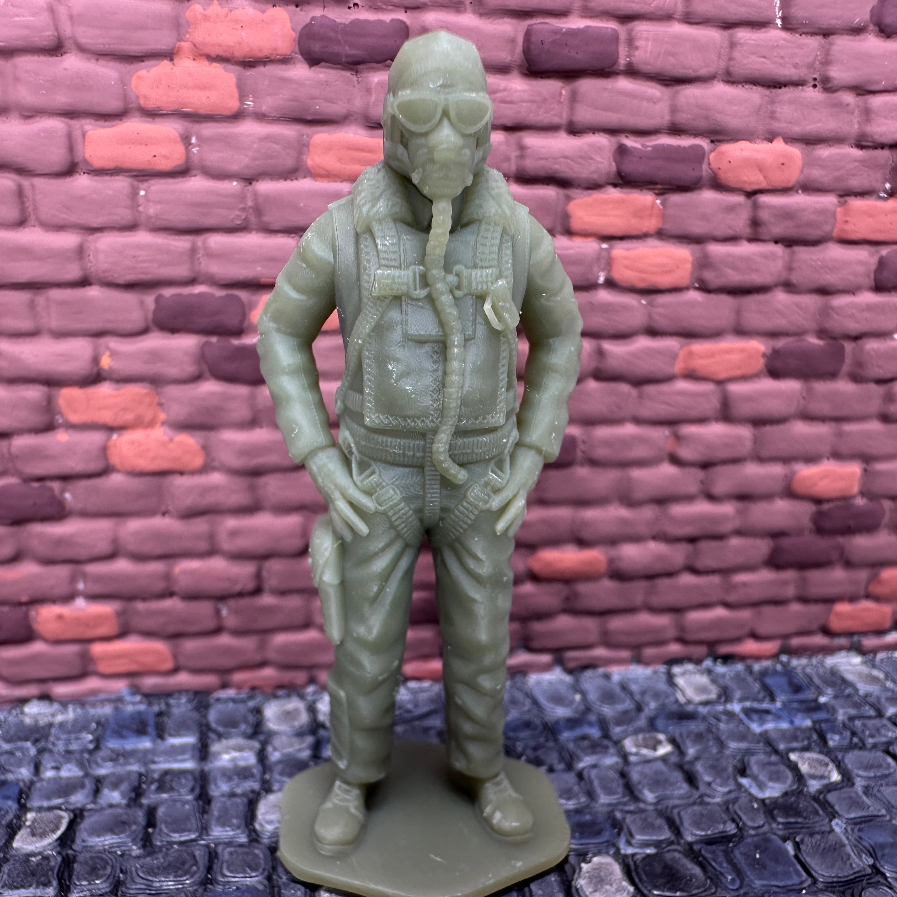 WW2 American Army Air Forces Pilot 1/32 Scale Toy Soldier Wargaming Figure