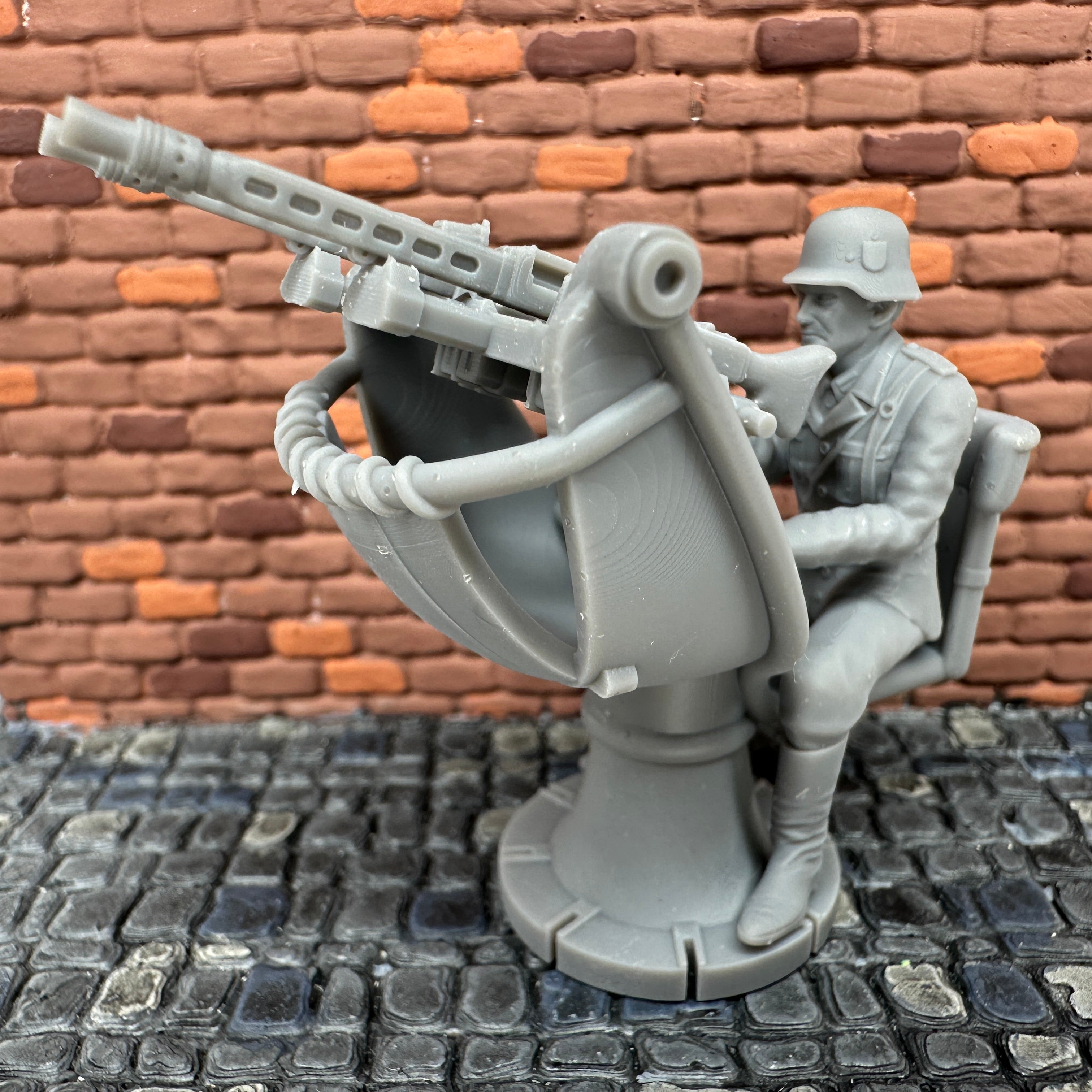 WW2 German Zwillingsockel 36 Anti-Aircraft Machine Gun Set Toy Soldier 1/32 Scale Wargaming Figure