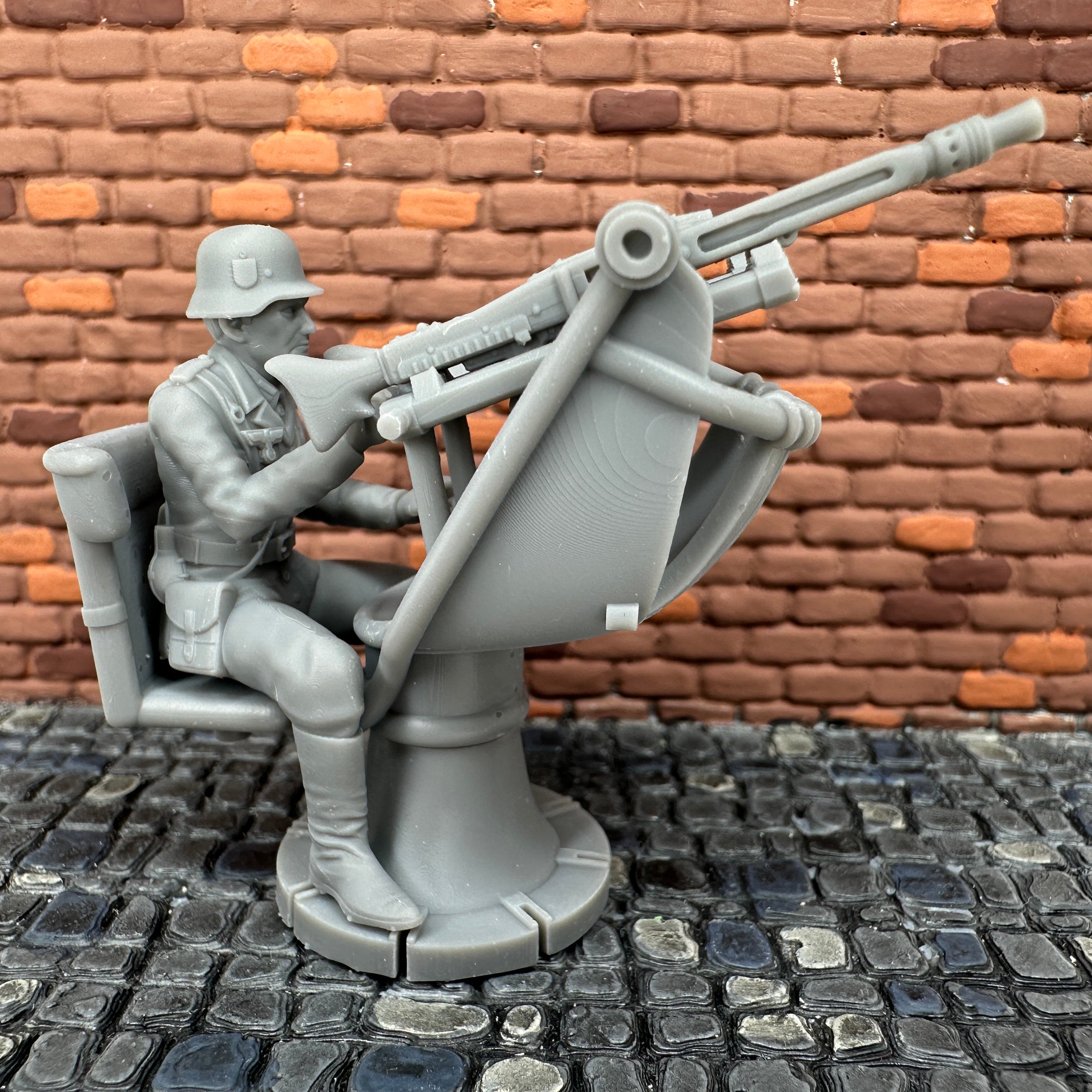 WW2 German Zwillingsockel 36 Anti-Aircraft Machine Gun Set Toy Soldier 1/32 Scale Wargaming Figure