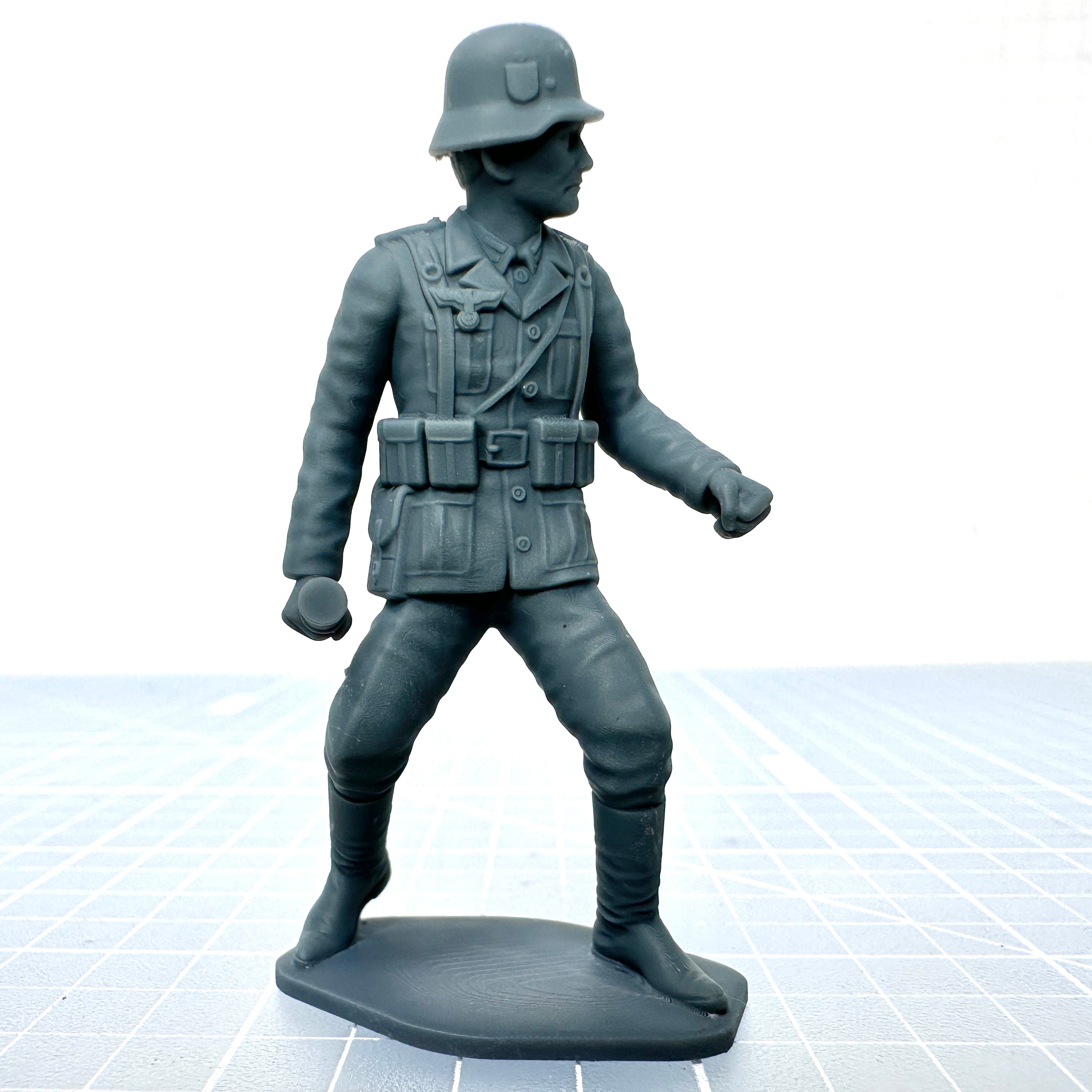 German WW2 Soldier Throwing Grenade