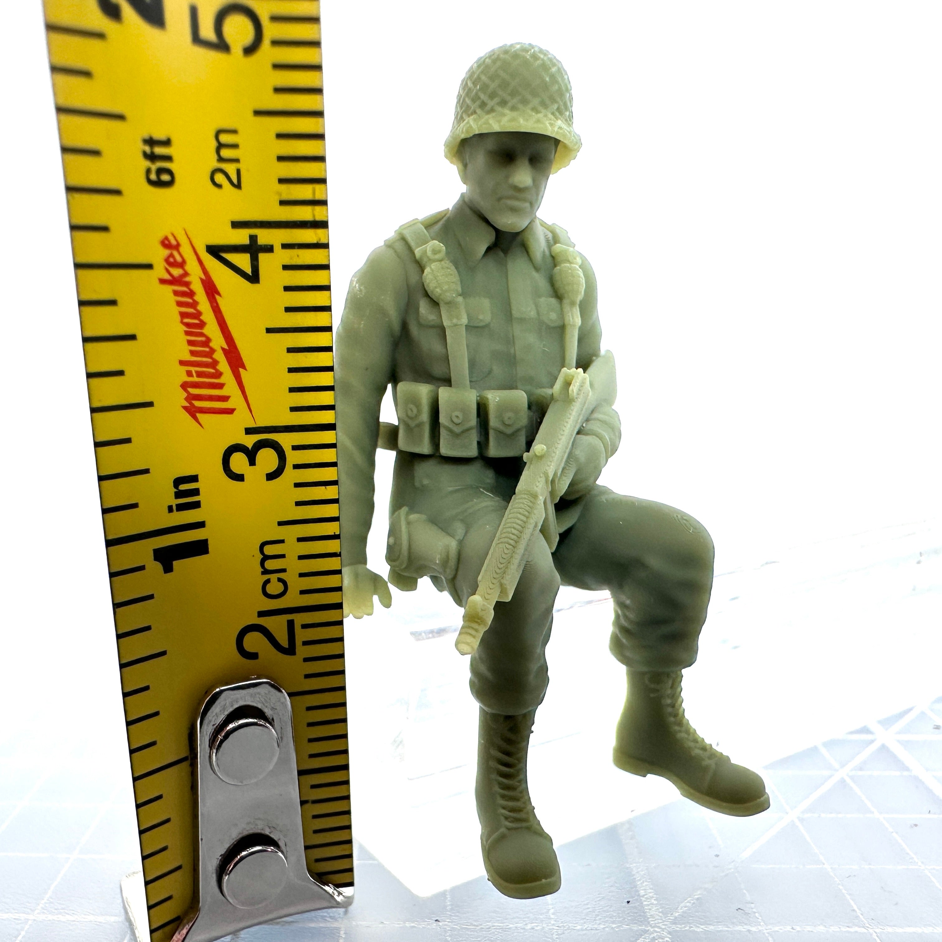 American Soldier Sitting