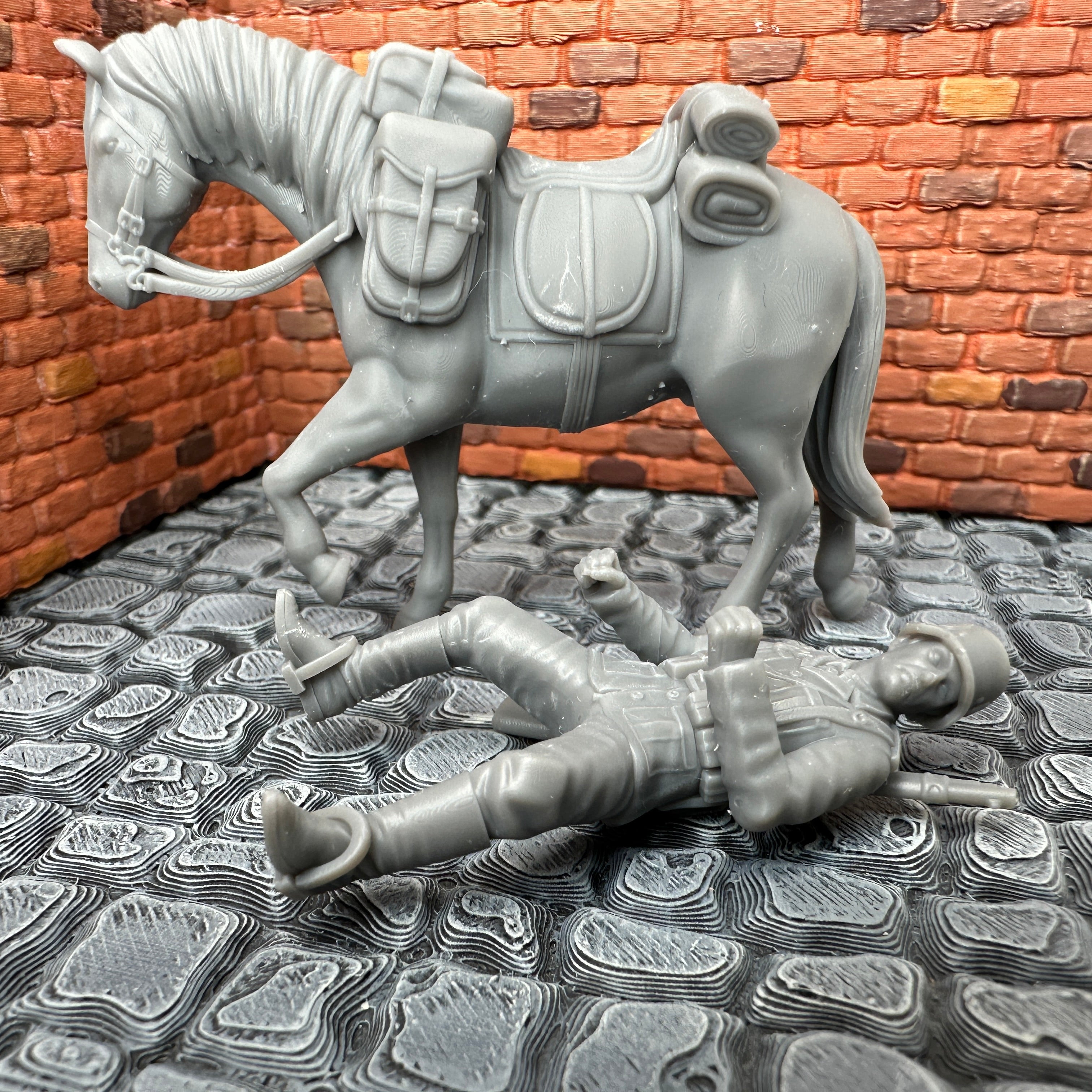 German Mounted Cavalry 1/32 Scale Toy Soldier Wargaming Figure