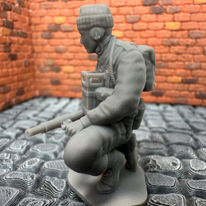 WW2 British Commando Radio Man RTO 1/32 Scale Toy Soldier Wargaming Figure