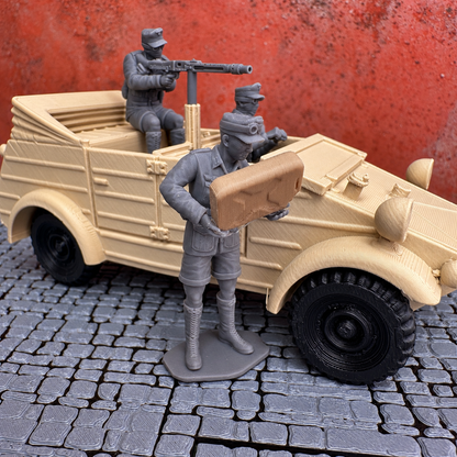 WW2 Afrika Korps Kubelwagen Set3D Printed 1/32 Scale War Vehicle