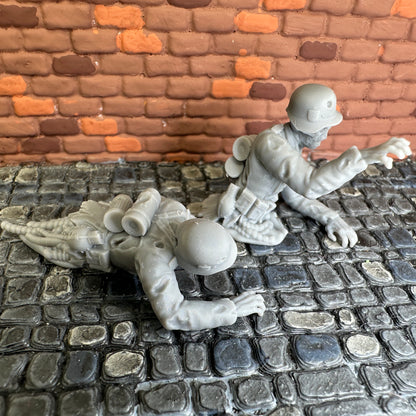 German Undead Zombie Crawling Set 1/32 Scale Toy Soldier Wargaming Figure