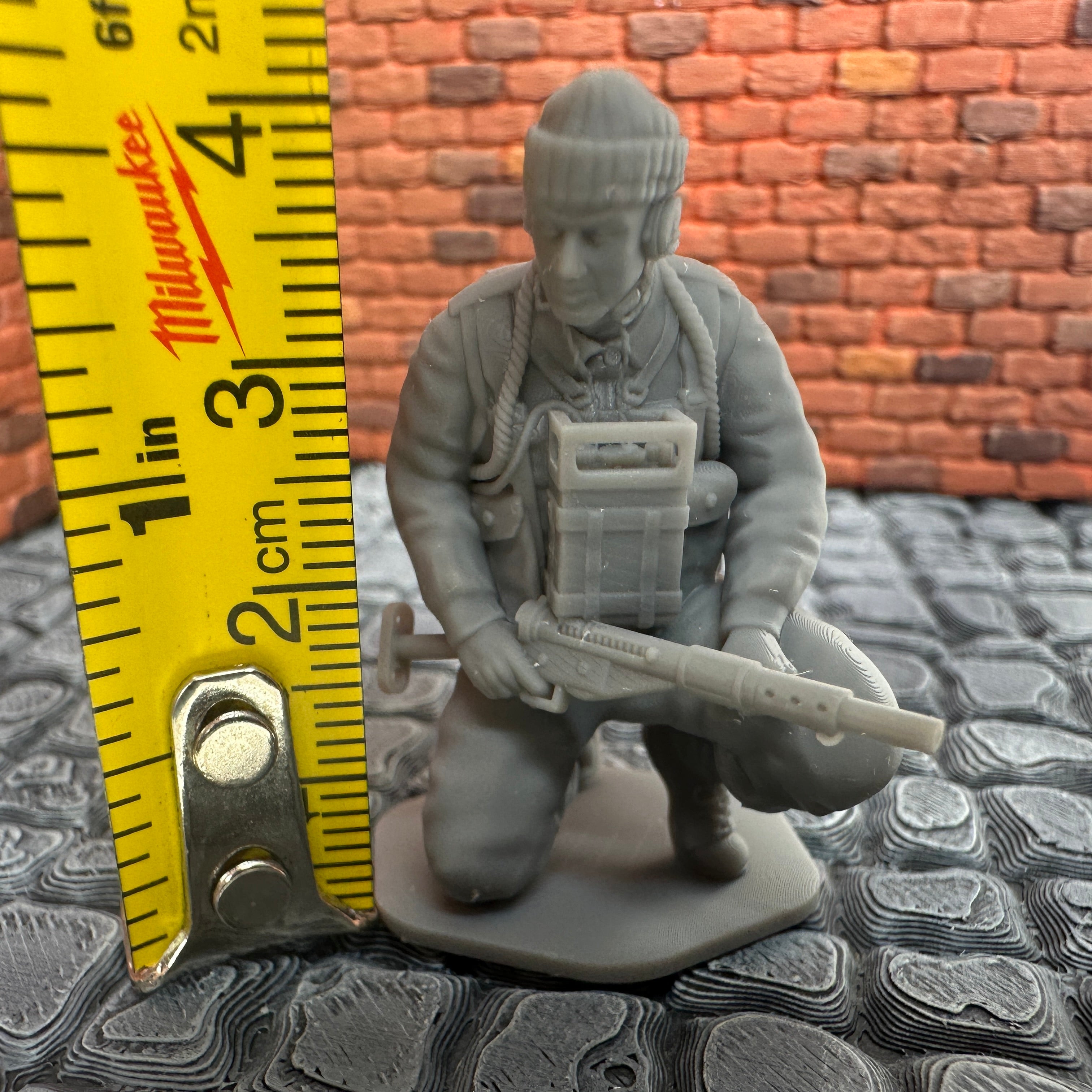 WW2 British Commando Radio Man RTO 1/32 Scale Toy Soldier Wargaming Figure