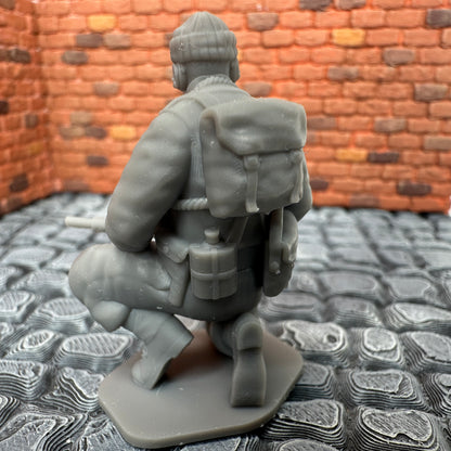 WW2 British Commando Radio Man RTO 1/32 Scale Toy Soldier Wargaming Figure