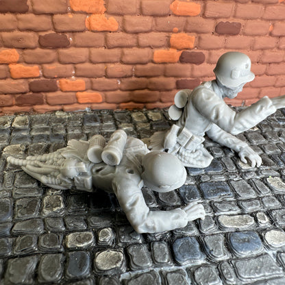 German Undead Zombie Crawling Set 1/32 Scale Toy Soldier Wargaming Figure