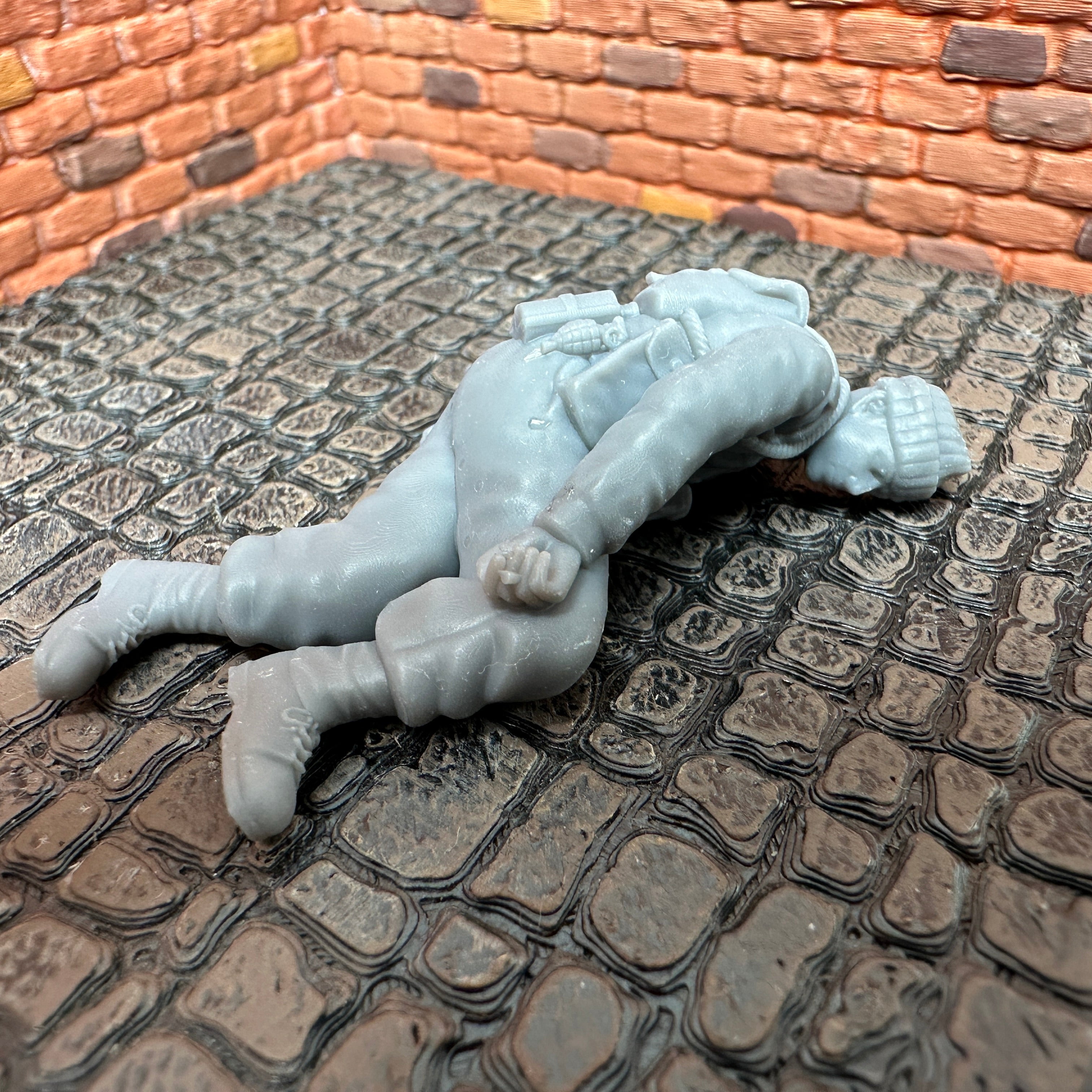 WW2 British Commando Dead 1/32 Scale Toy Soldier Wargaming Figure