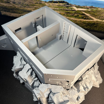 DeHelmsman WW2 Coastal Defense Bunker D 1/32 Scale Model Diorama Terrain Wargaming Figure Accessory