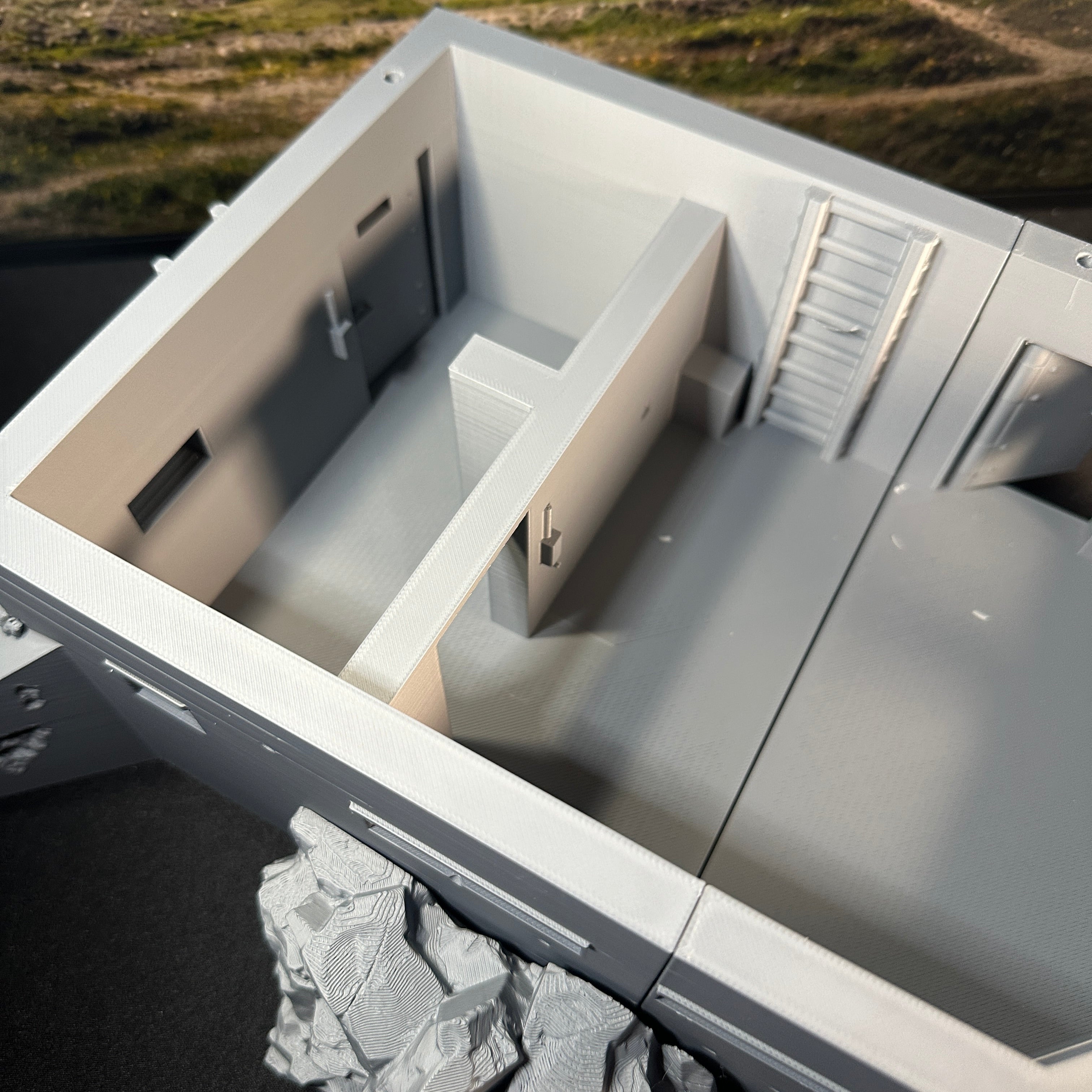 DeHelmsman WW2 Coastal Defense Bunker D 1/32 Scale Model Diorama Terrain Wargaming Figure Accessory