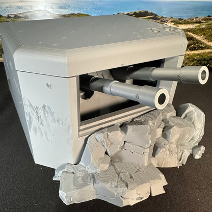 DeHelmsman WW2 Coastal Defense Bunker B 1/32 Scale Model Diorama Terrain Wargaming Figure Accessory