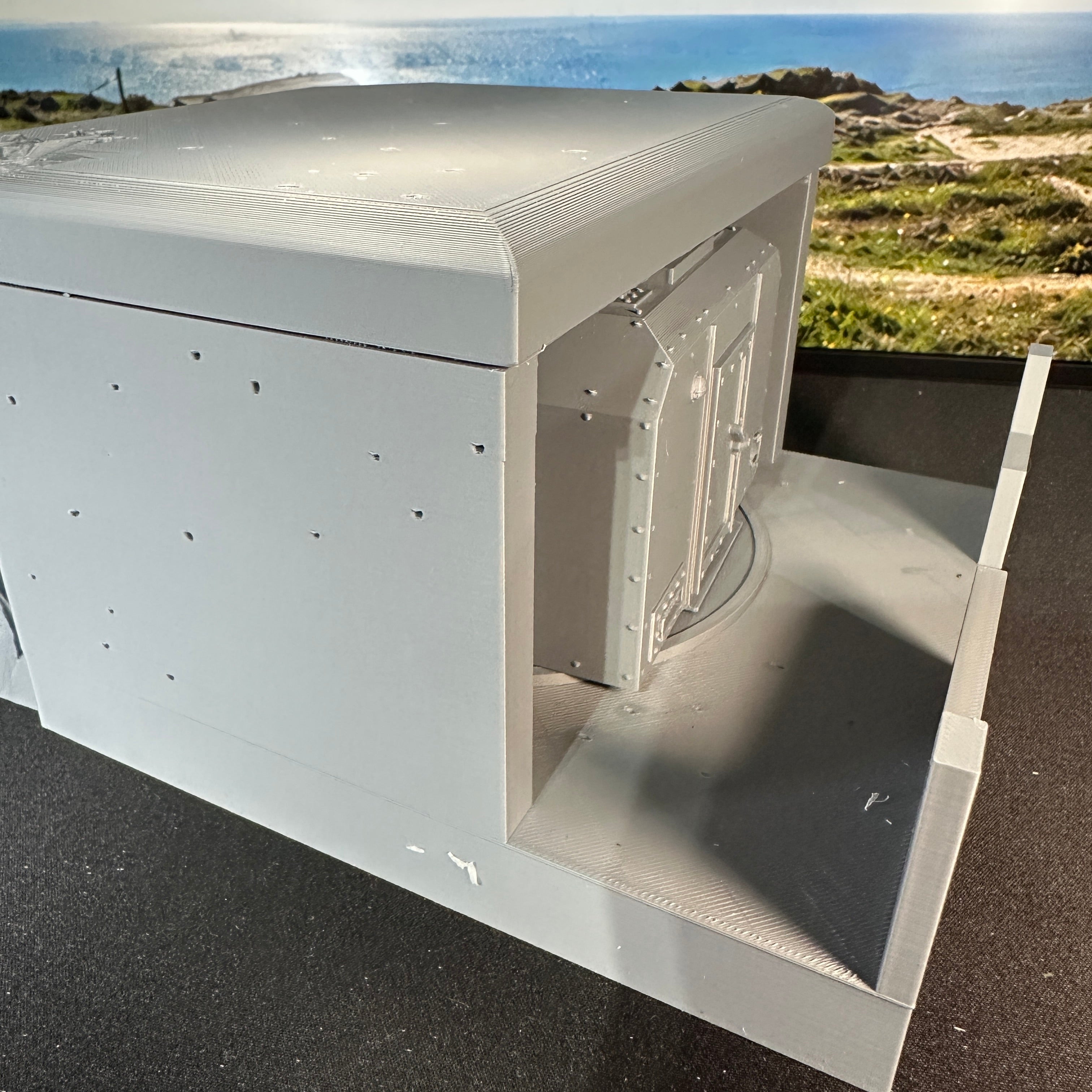 DeHelmsman WW2 Coastal Defense Bunker B 1/32 Scale Model Diorama Terrain Wargaming Figure Accessory