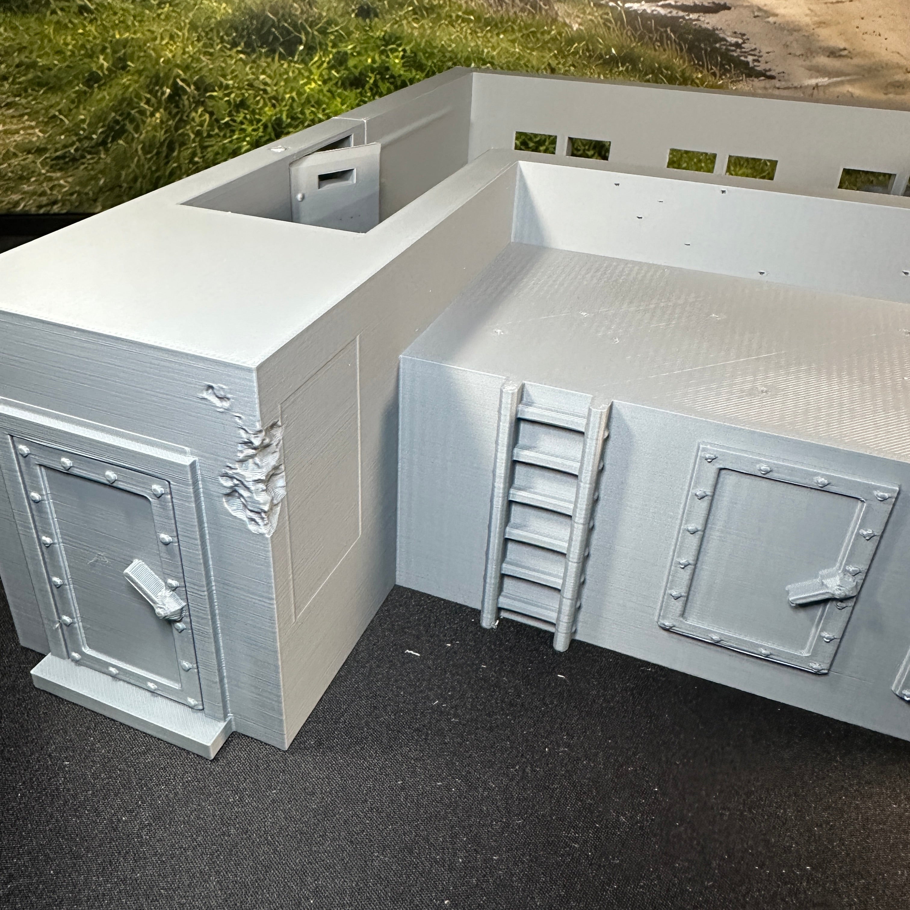 DeHelmsman WW2 Coastal Defense Bunker C 1/32 Scale Model Diorama Terrain Wargaming Figure Accessory