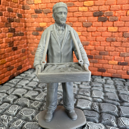 World War Civilian Market Fish Vendor 1/32 Scale Toy Soldier Wargaming Figure