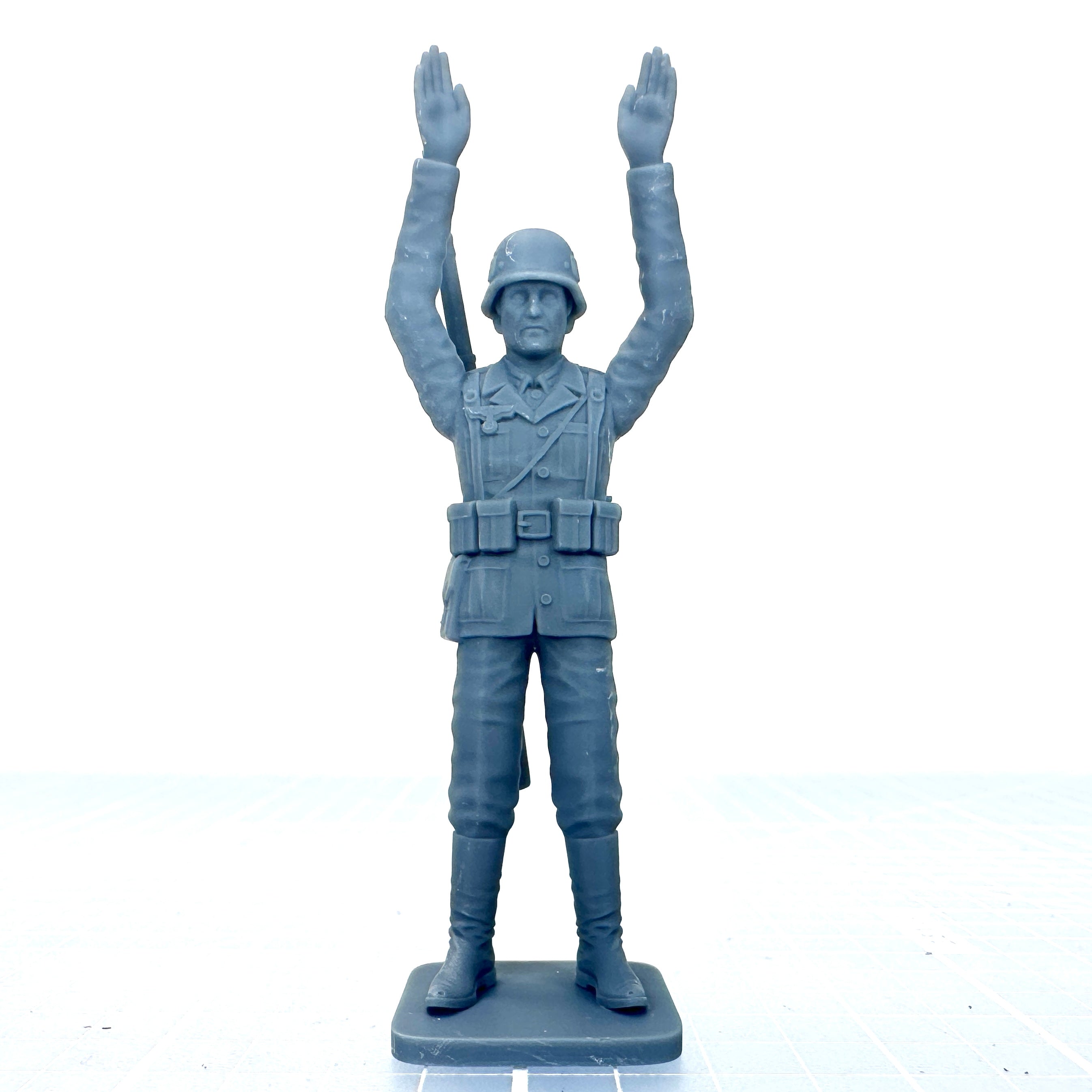 WW2 German Soldier Hands Up Surrendering