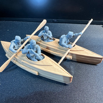WW2 British Commando Cockleshell Kayak Set 1/32 Scale Toy Soldier Wargaming Figure