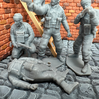 WW2 British Commando Set #2 1/32 Scale Toy Soldier Wargaming Figures
