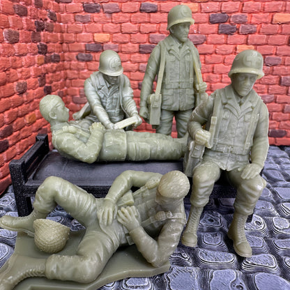 WW2 American Medical Set 1/32 Scale Toy Soldiers Wargaming Figures