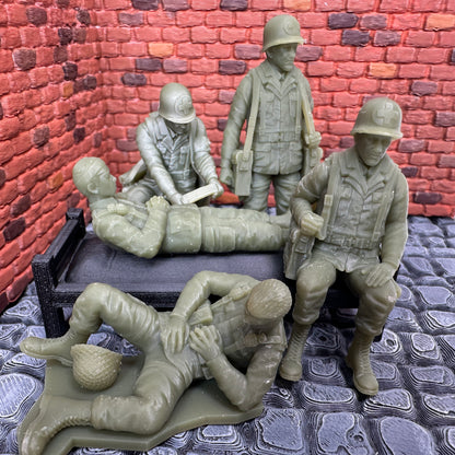 WW2 American Medical Set 1/32 Scale Toy Soldiers Wargaming Figures