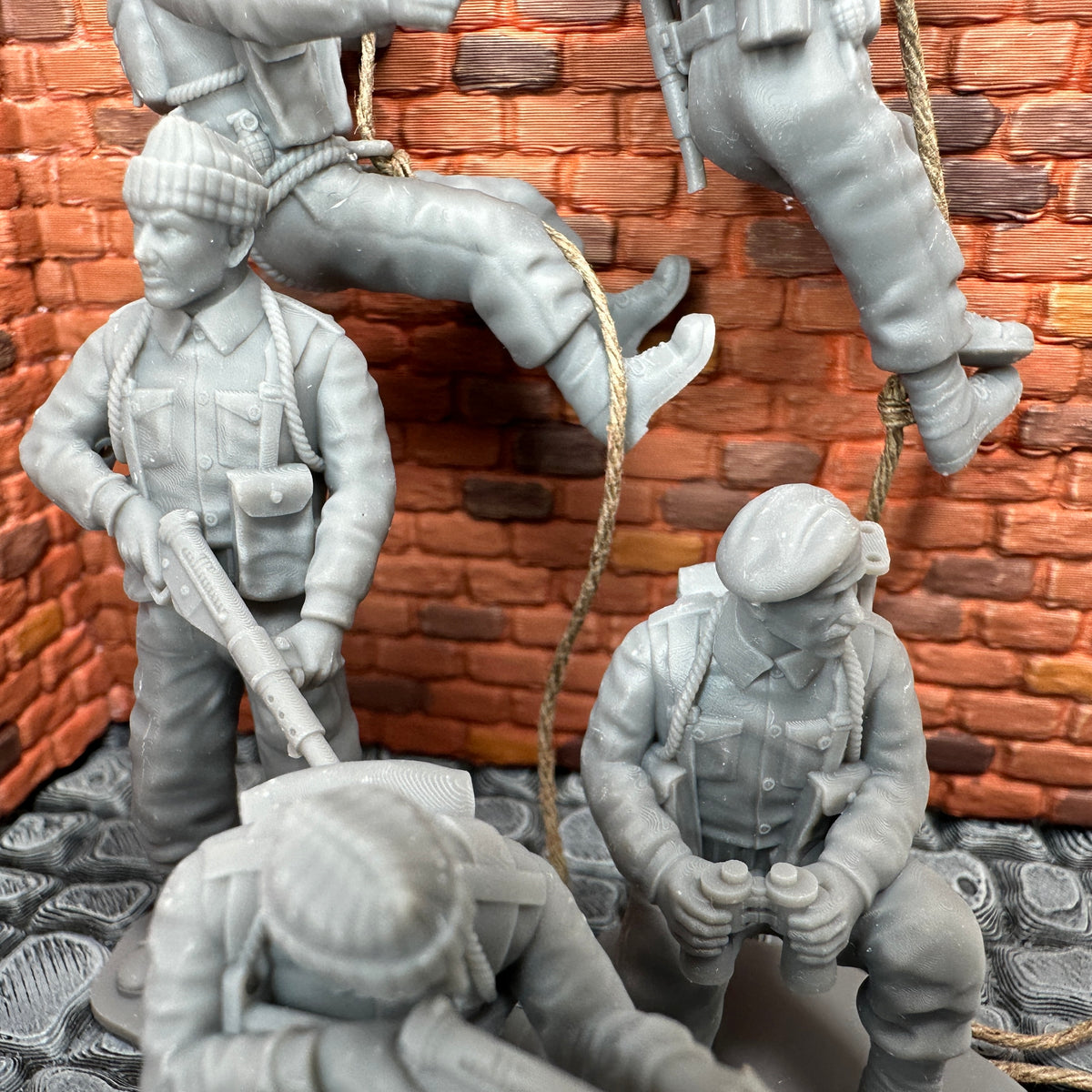 WW2 British Commando Set #1 1/32 Scale Toy Soldier Wargaming Figures (Copy)