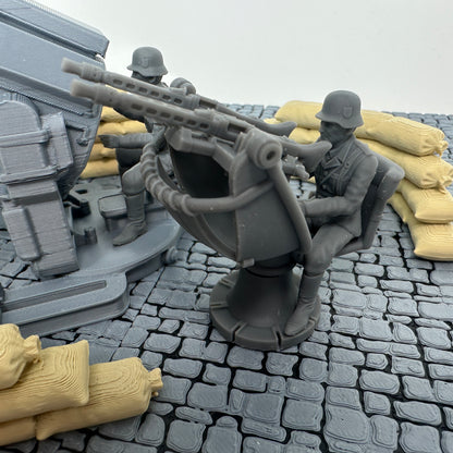 WW2 German Anti-Aircraft Light & Flak Set Toy Soldier Set 1/32 Scale Wargaming Figure