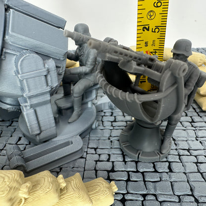 WW2 German Anti-Aircraft Light & Flak Set Toy Soldier Set 1/32 Scale Wargaming Figure