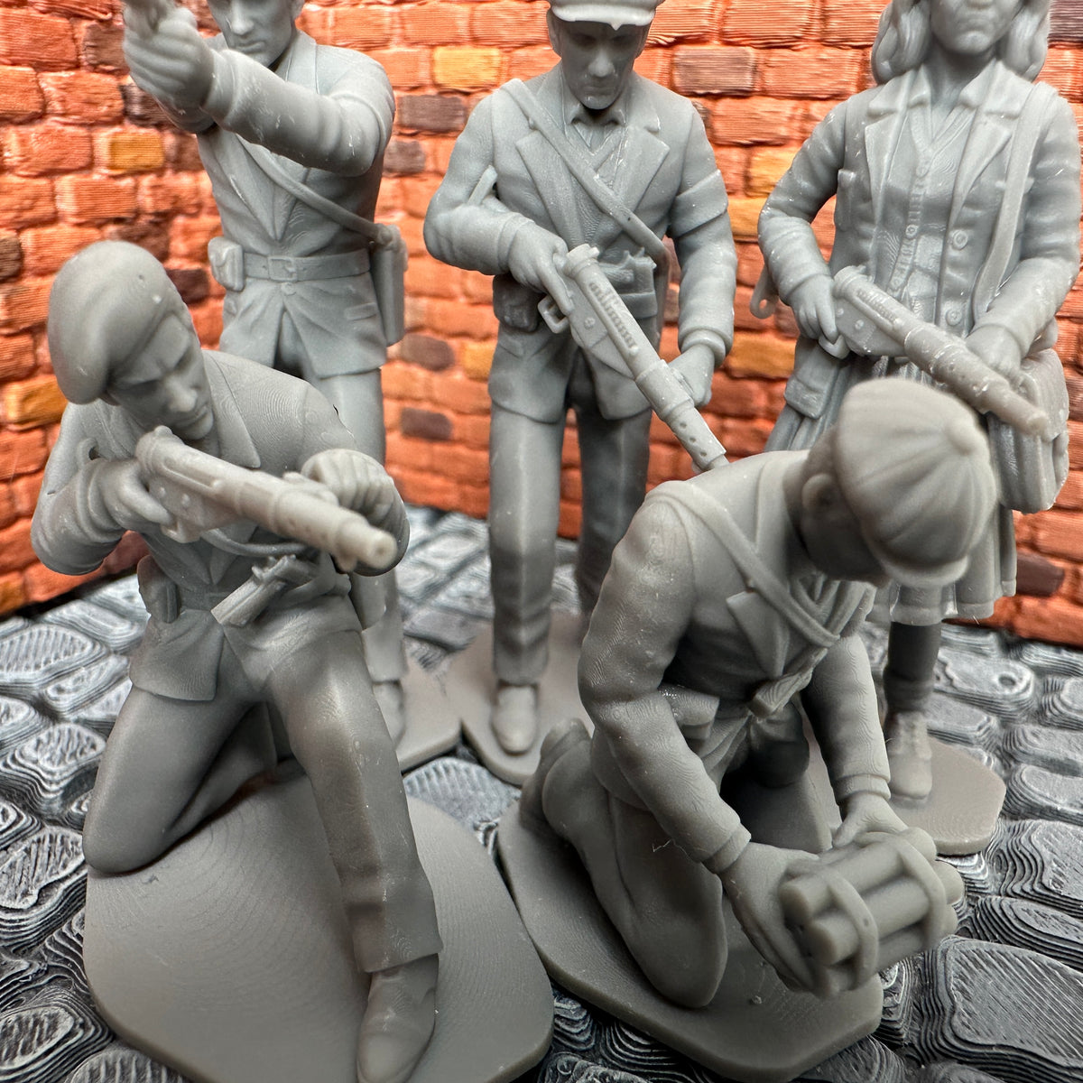 WW2 French Resistance Set 1/32 Scale Toy Soldiers Wargaming Figure