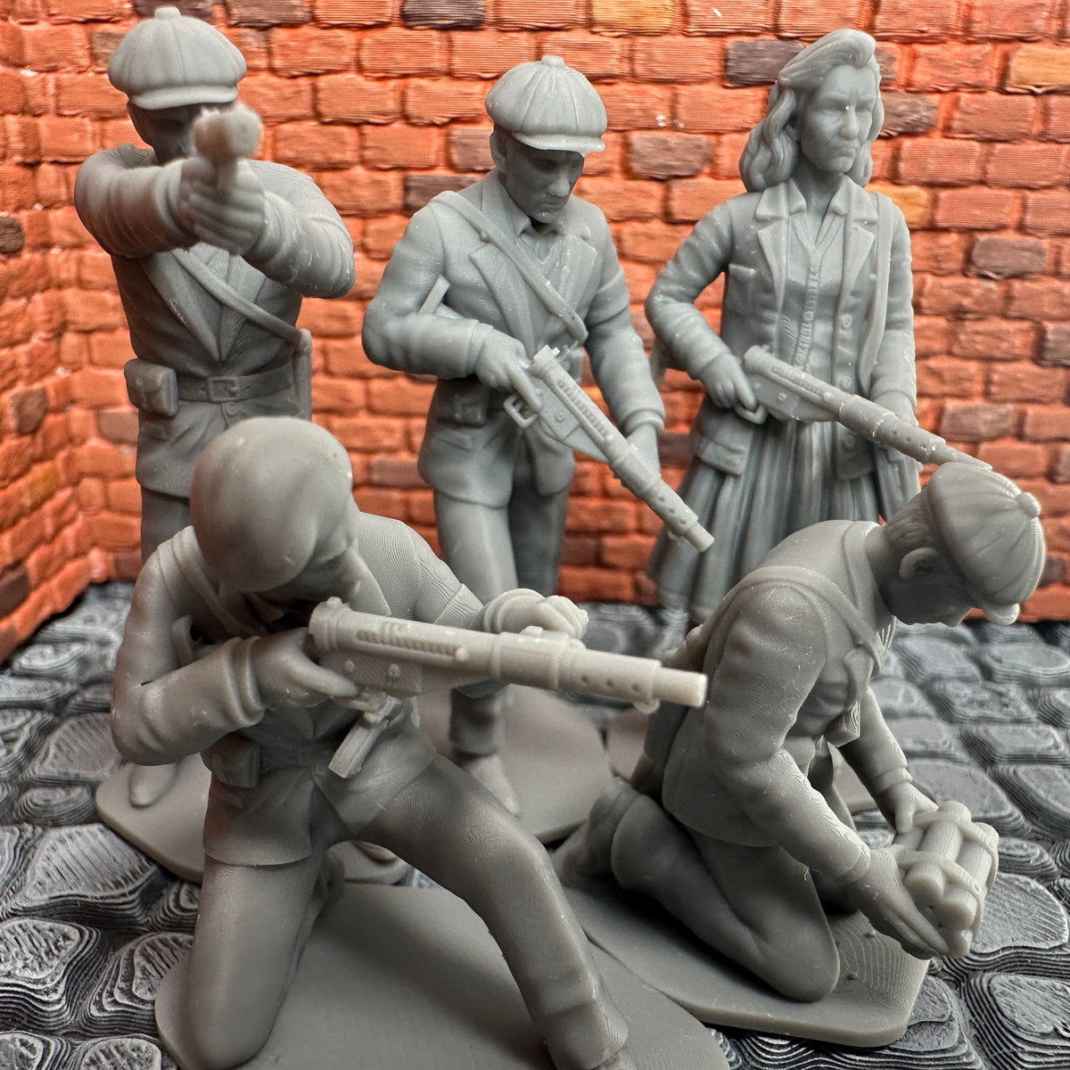 WW2 French Resistance Set 1/32 Scale Toy Soldiers Wargaming Figure