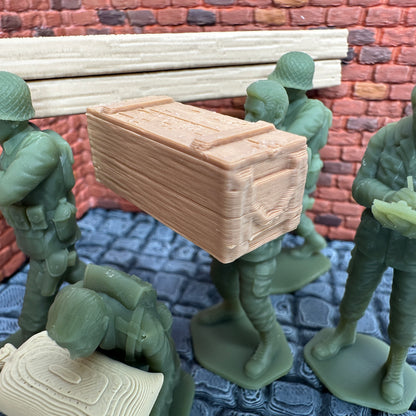 WW2 American Supply & Labor Detail Set 1/32 Scale Toy Soldier Wargaming Figures
